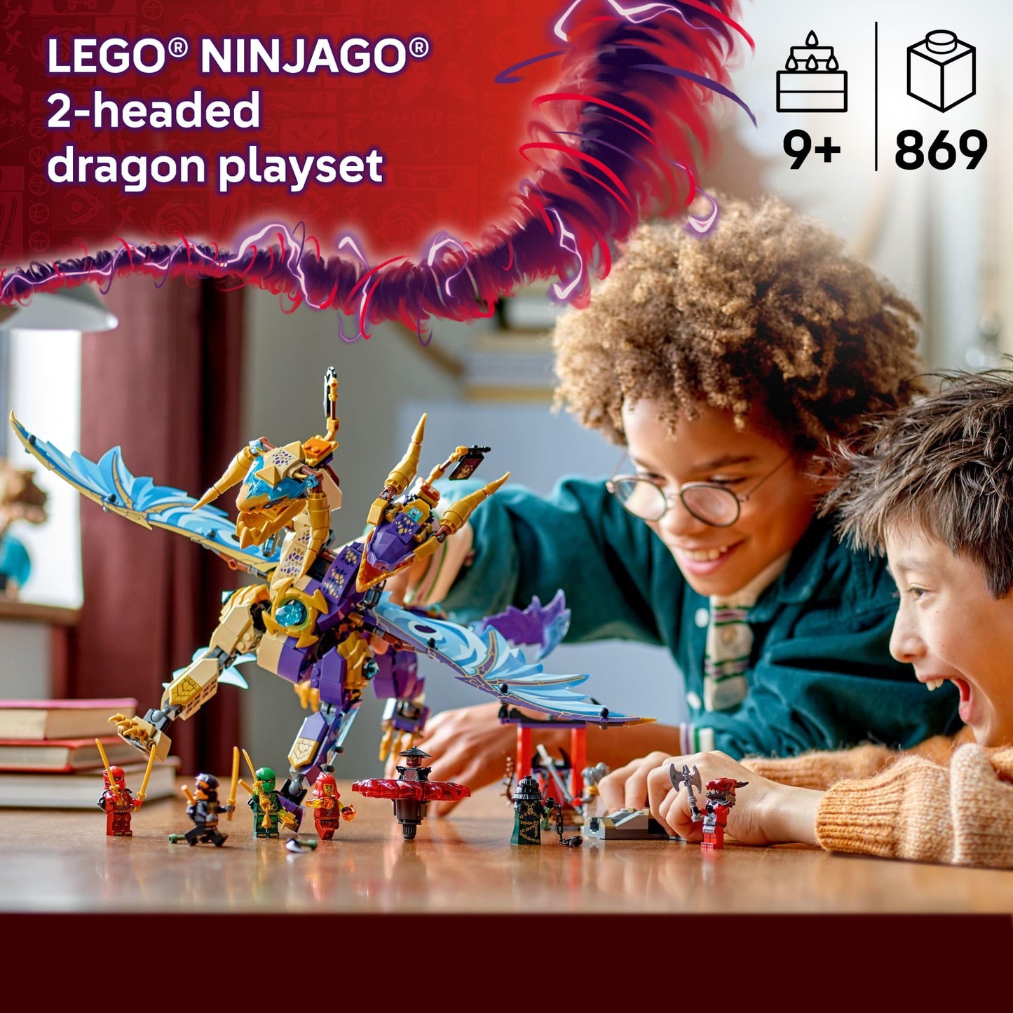 LEGO NINJAGO Arc Dragon of Focus 71836 – 869-Piece Battle Set with 8 Minifigures (Ages 9+)