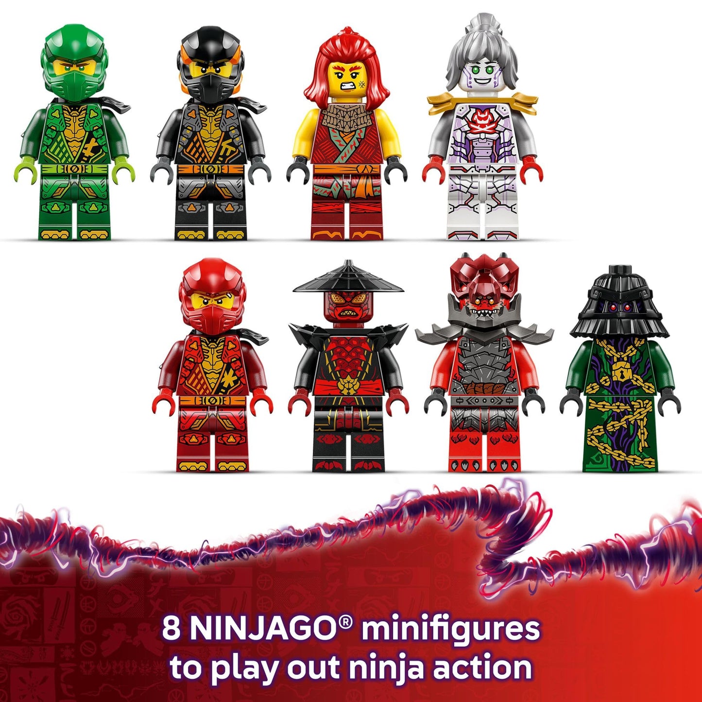 LEGO NINJAGO Arc Dragon of Focus 71836 – 869-Piece Battle Set with 8 Minifigures (Ages 9+)