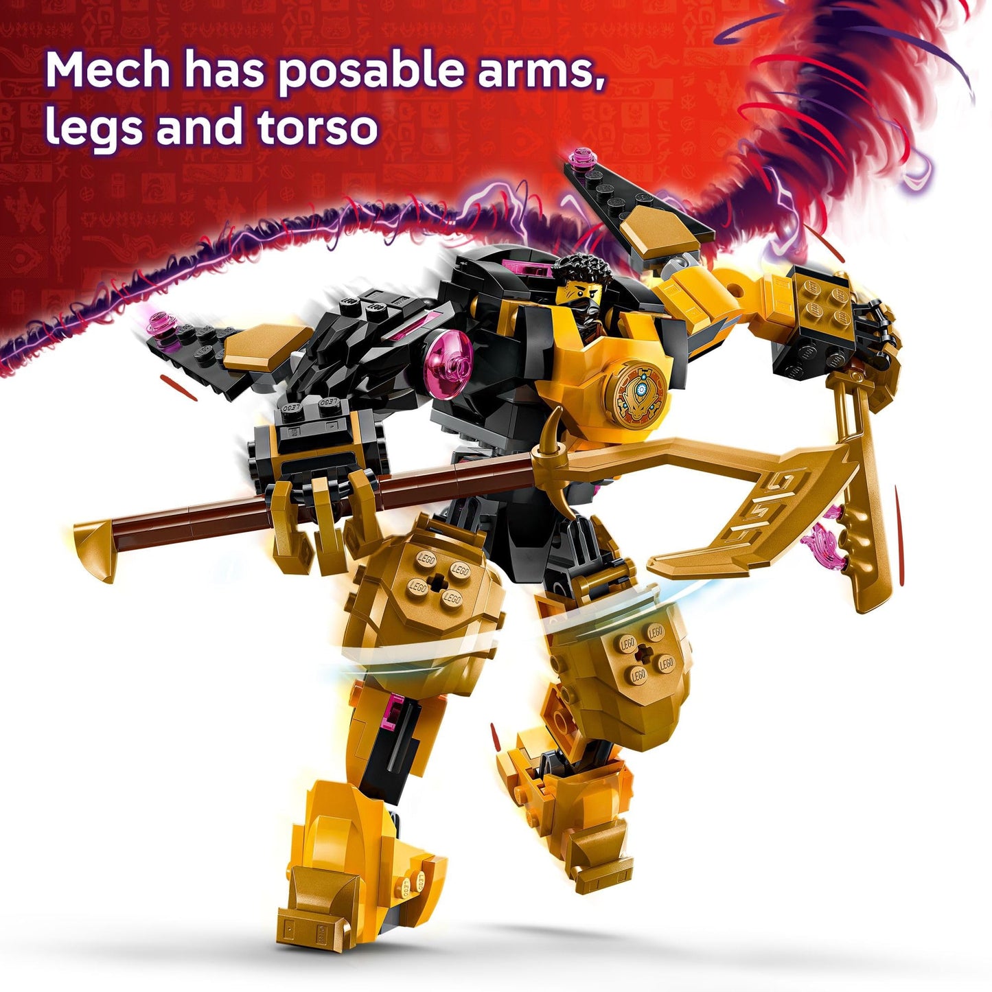 LEGO NINJAGO Arin's Spinjitzu Battle Mech (71839) – Ninja Building Set for Kids 7+