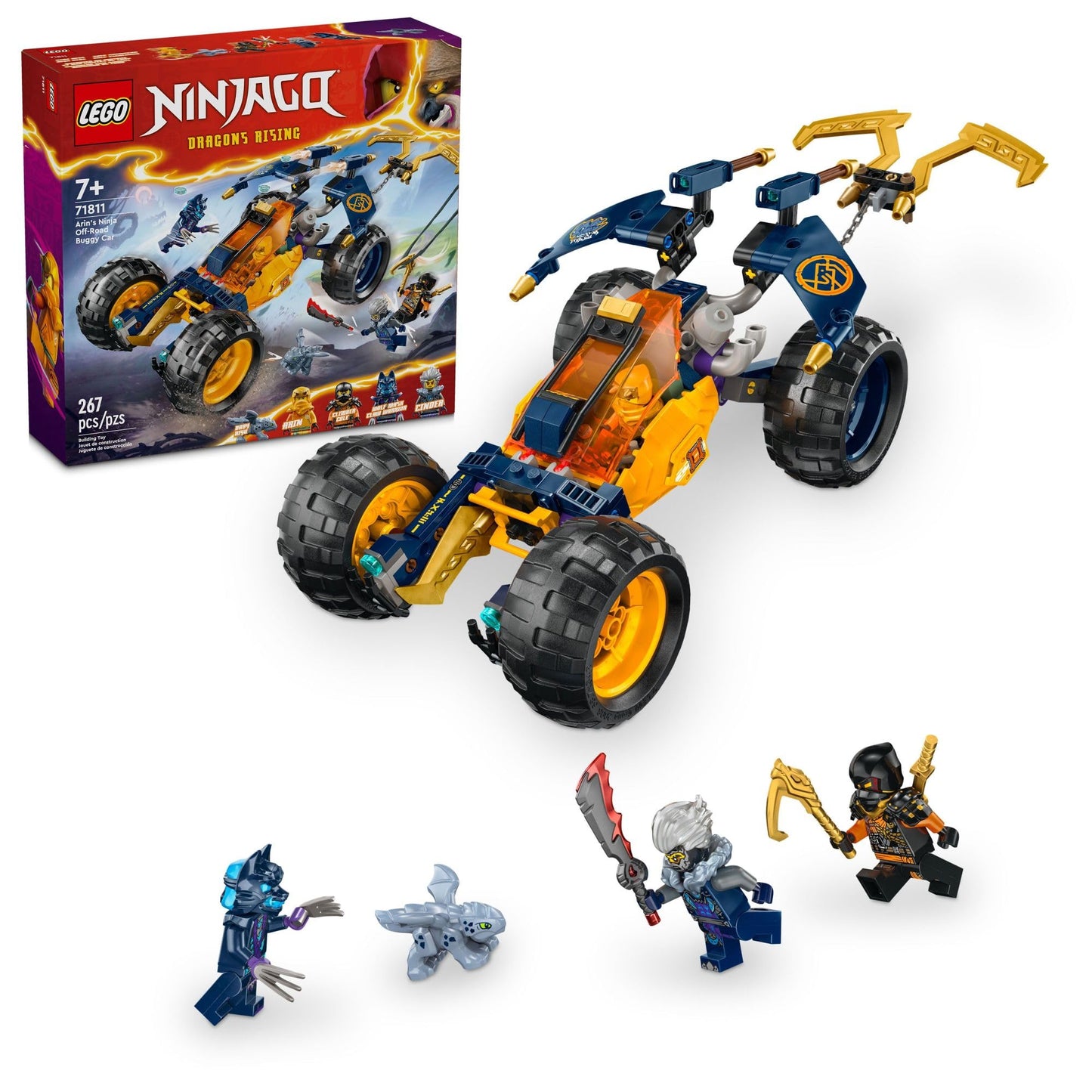 LEGO NINJAGO Arin’s Ninja Off-Road Buggy Car 71811 – 4 Minifigures & Baby Riyu Dragon