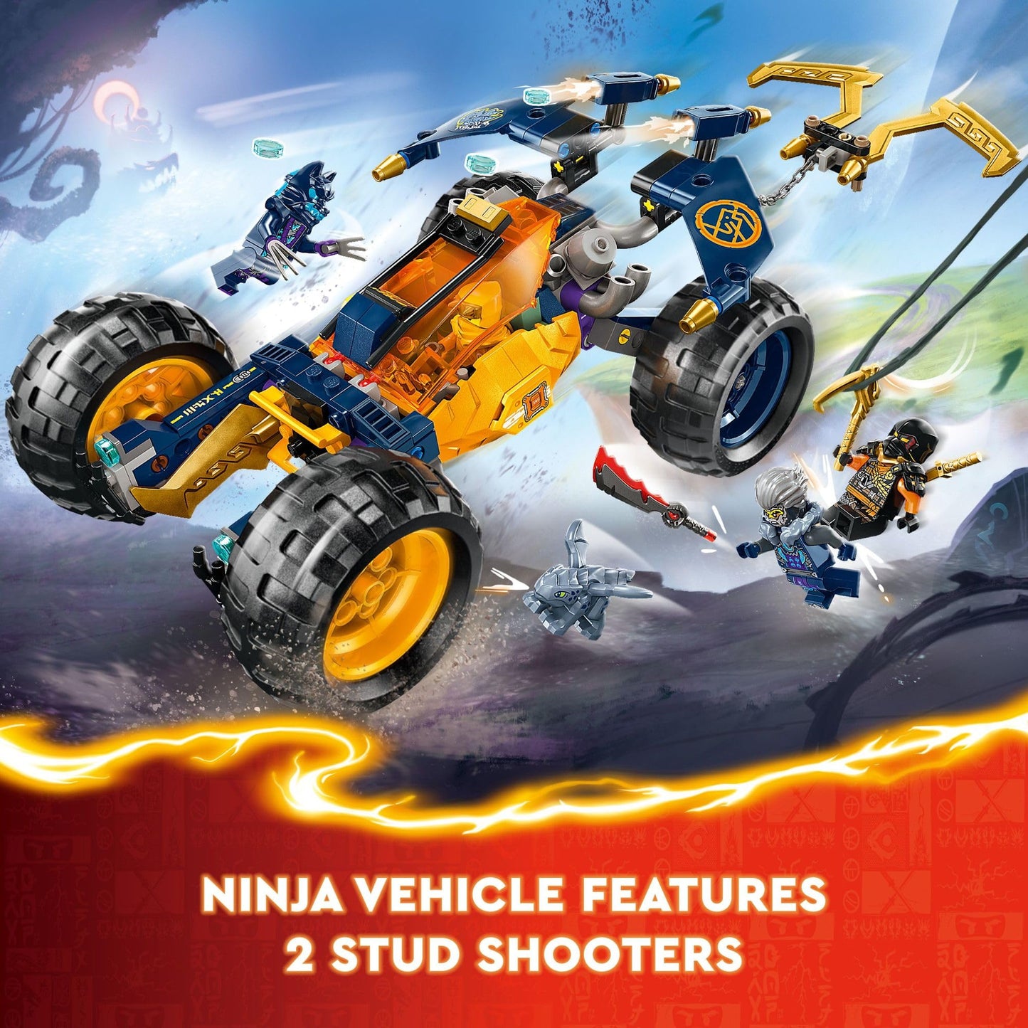 LEGO NINJAGO Arin’s Ninja Off-Road Buggy Car 71811 – 4 Minifigures & Baby Riyu Dragon