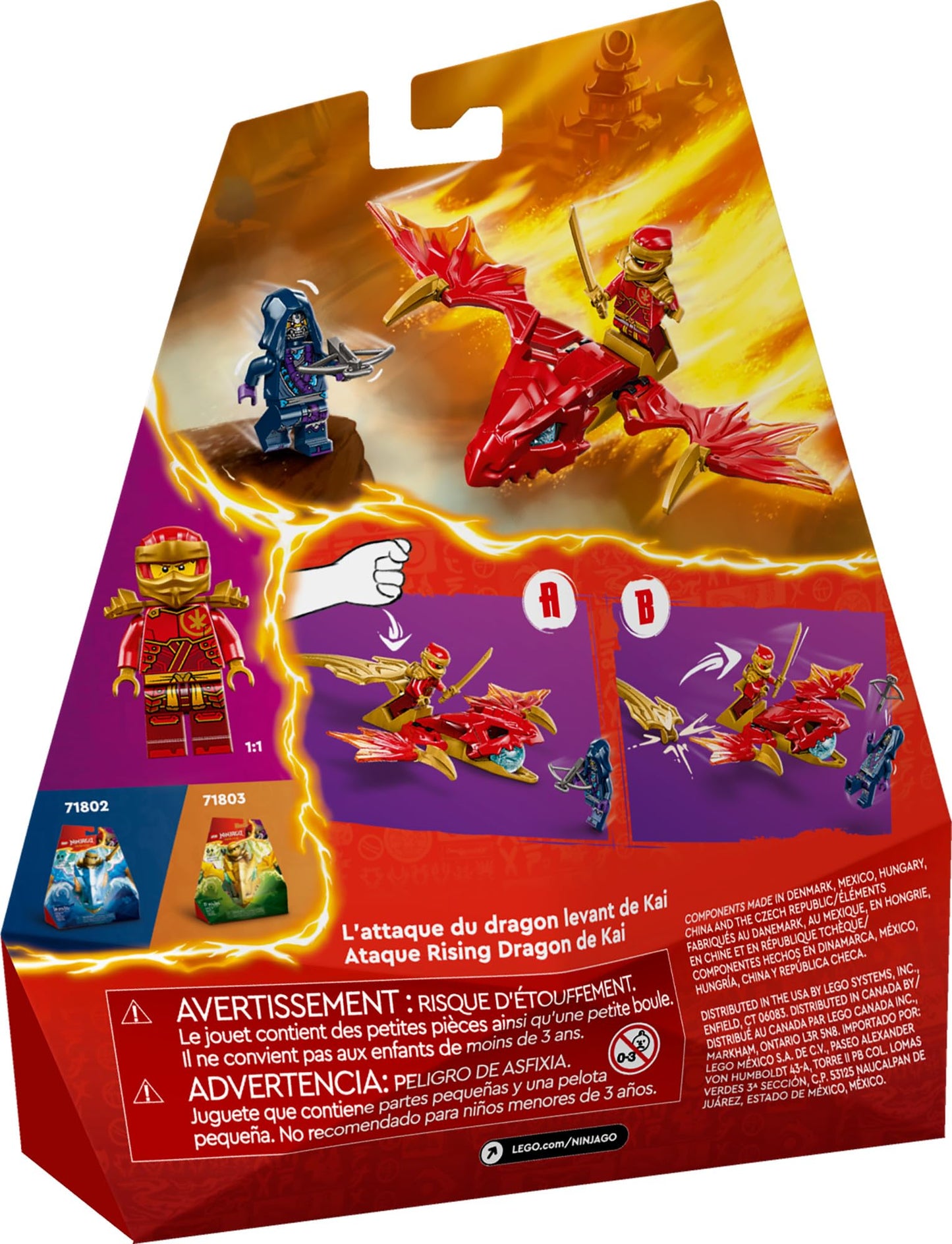 LEGO NINJAGO Kai's Rising Dragon Strike Toy 71801 – Dragon Battle Playset
