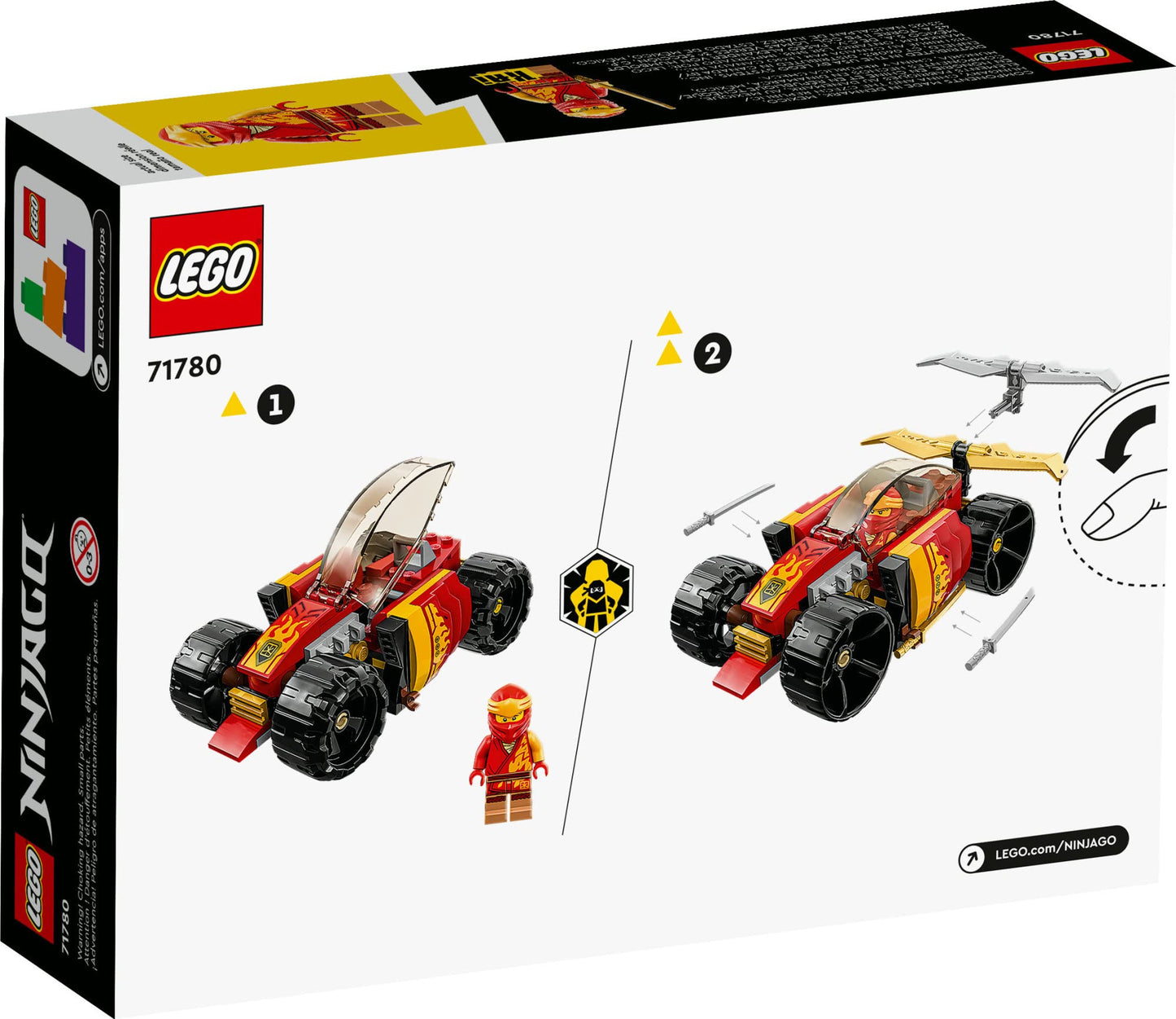 LEGO NINJAGO Kai's Ninja Race Car EVO 2-in-1 Building Toy Set (71780)