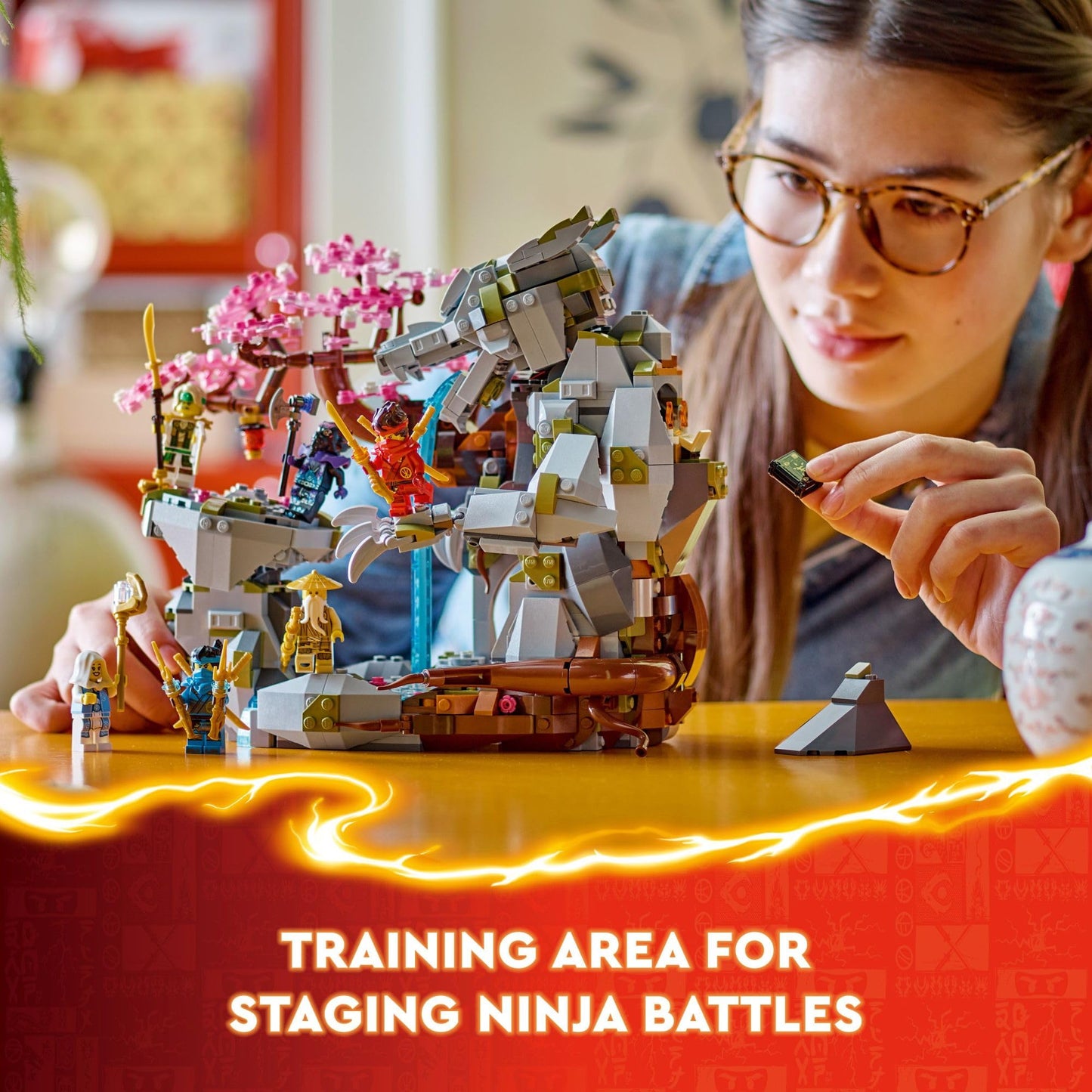 LEGO NINJAGO Dragon Stone Shrine (71819) – 1,212-Piece Ninja Display Set