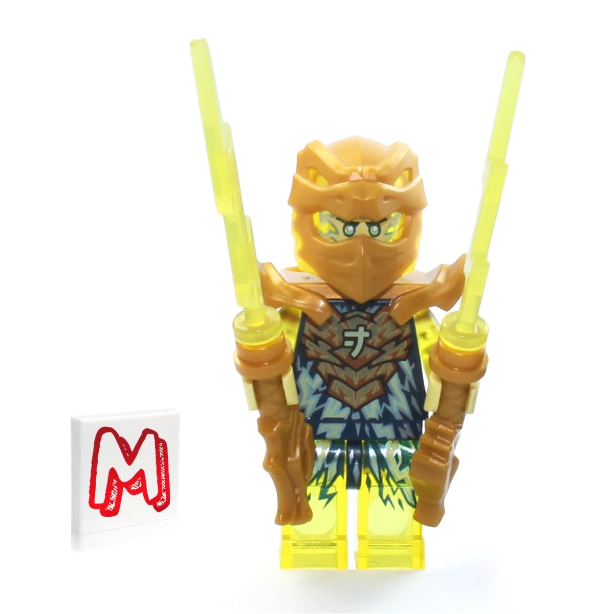LEGO NINJAGO Crystalized Jay Minifigure – Golden Dragon (No Wings) with Gold Flame Sword 71768