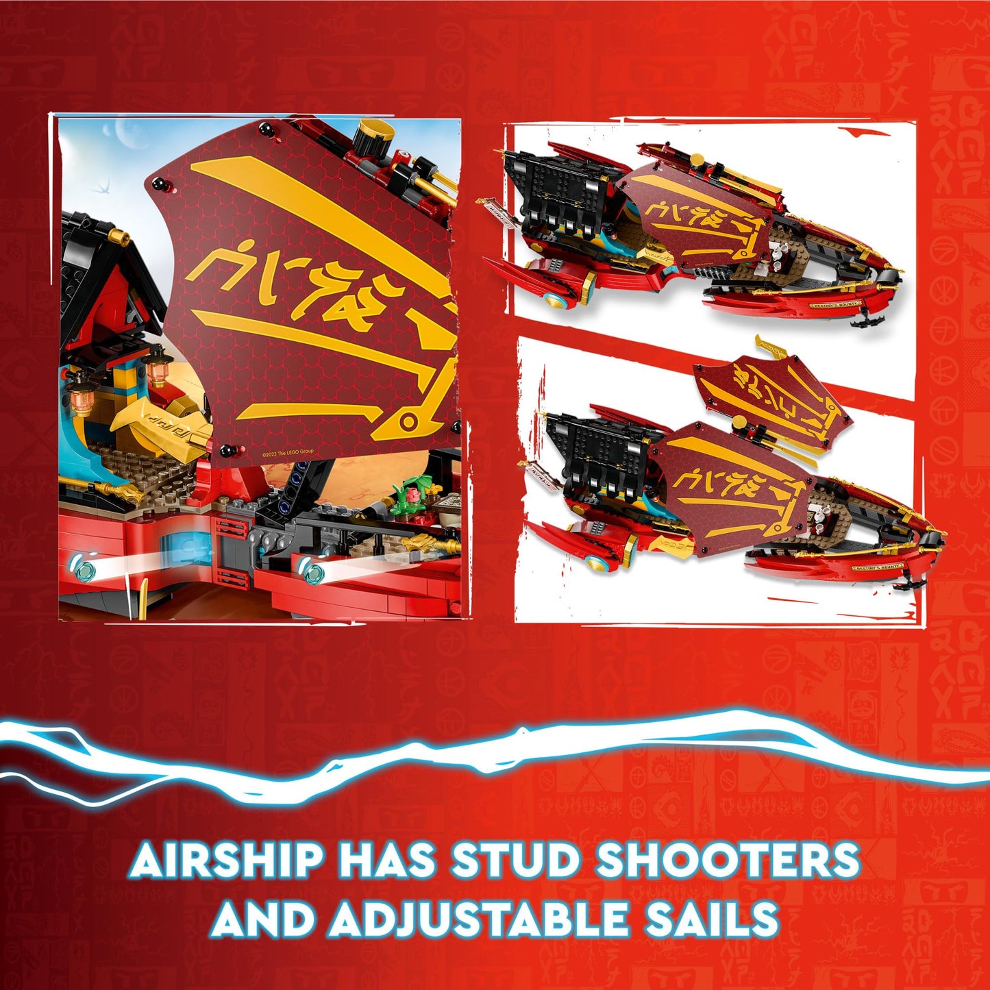LEGO NINJAGO Destiny’s Bounty 71797 – Race Against Time Airship with Dragons & 6 Minifigures