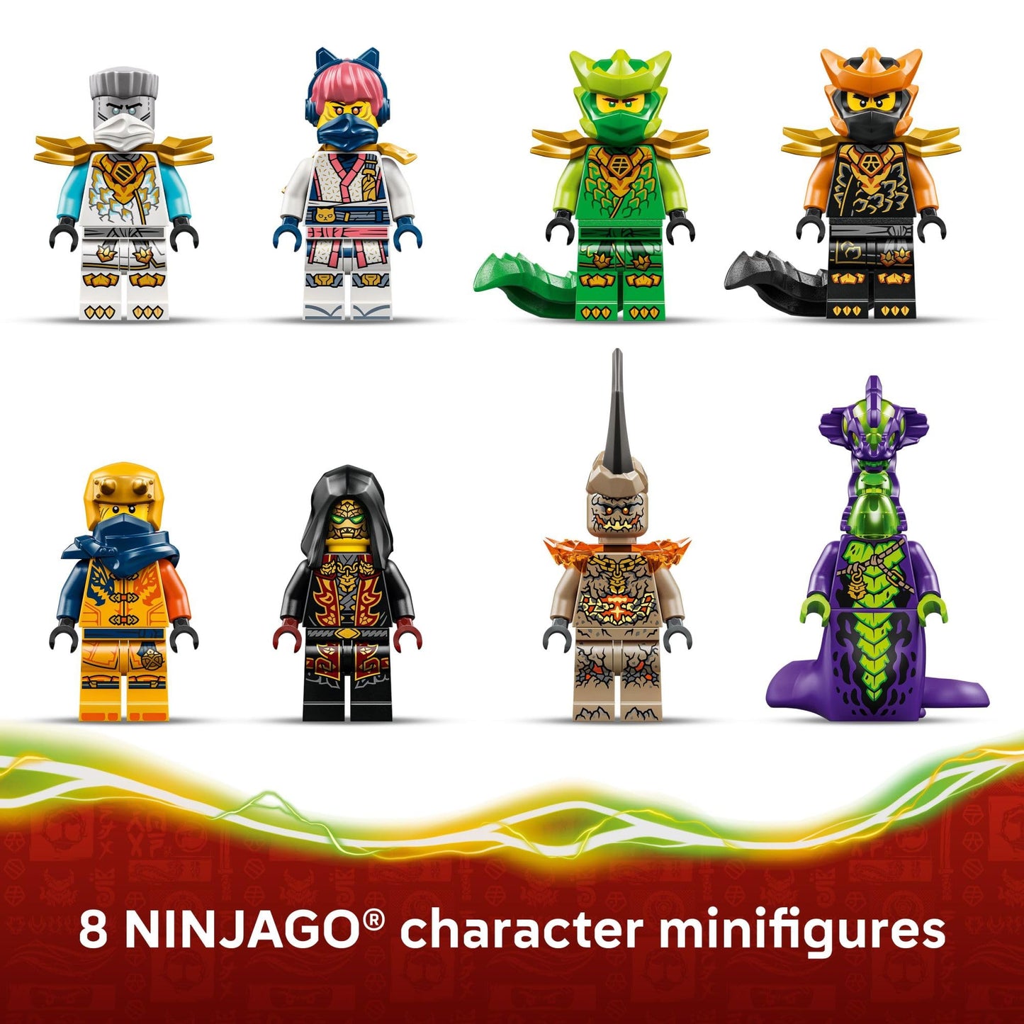 LEGO NINJAGO The Dragon of Life (71859) – Poseable Dragon Toy with 8 Minifigures