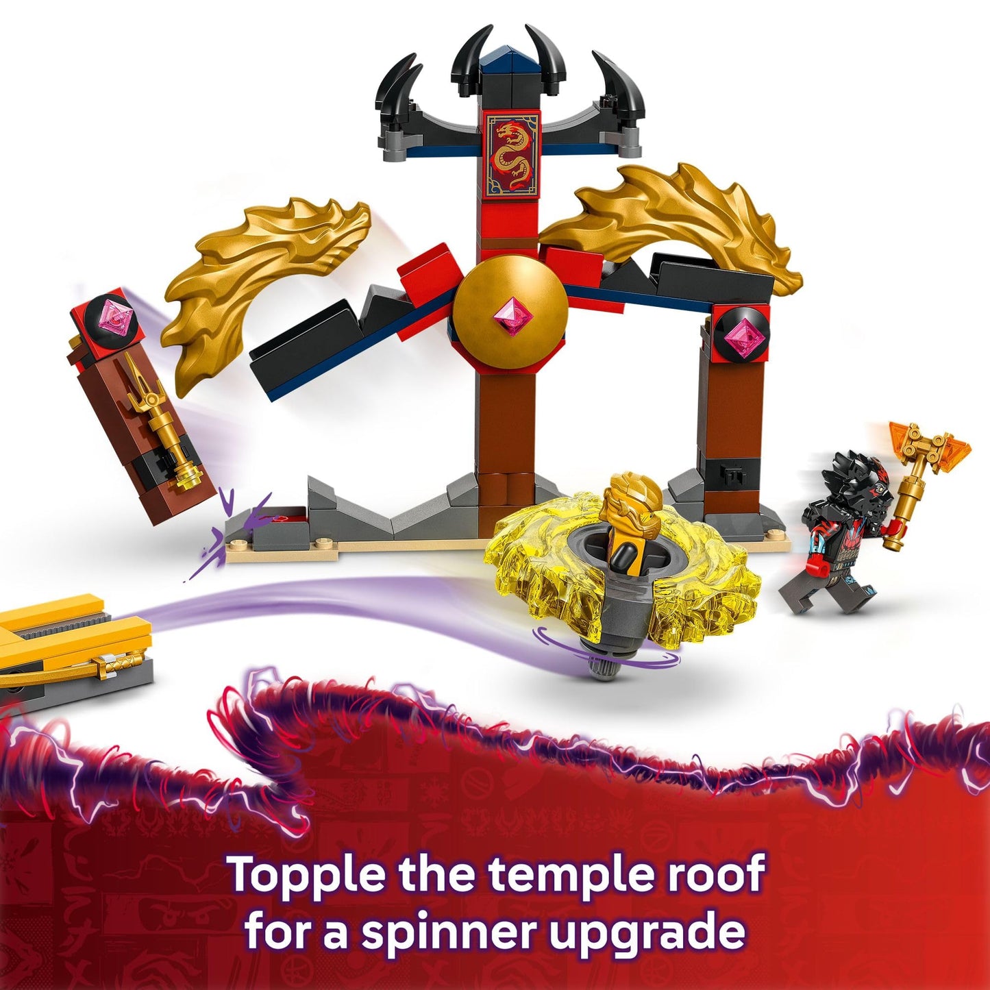 LEGO NINJAGO Dragon Spinjitzu Battle Pack 71826 – 2 Minifigures & Spinjitzu Spinners (Ages 6+)