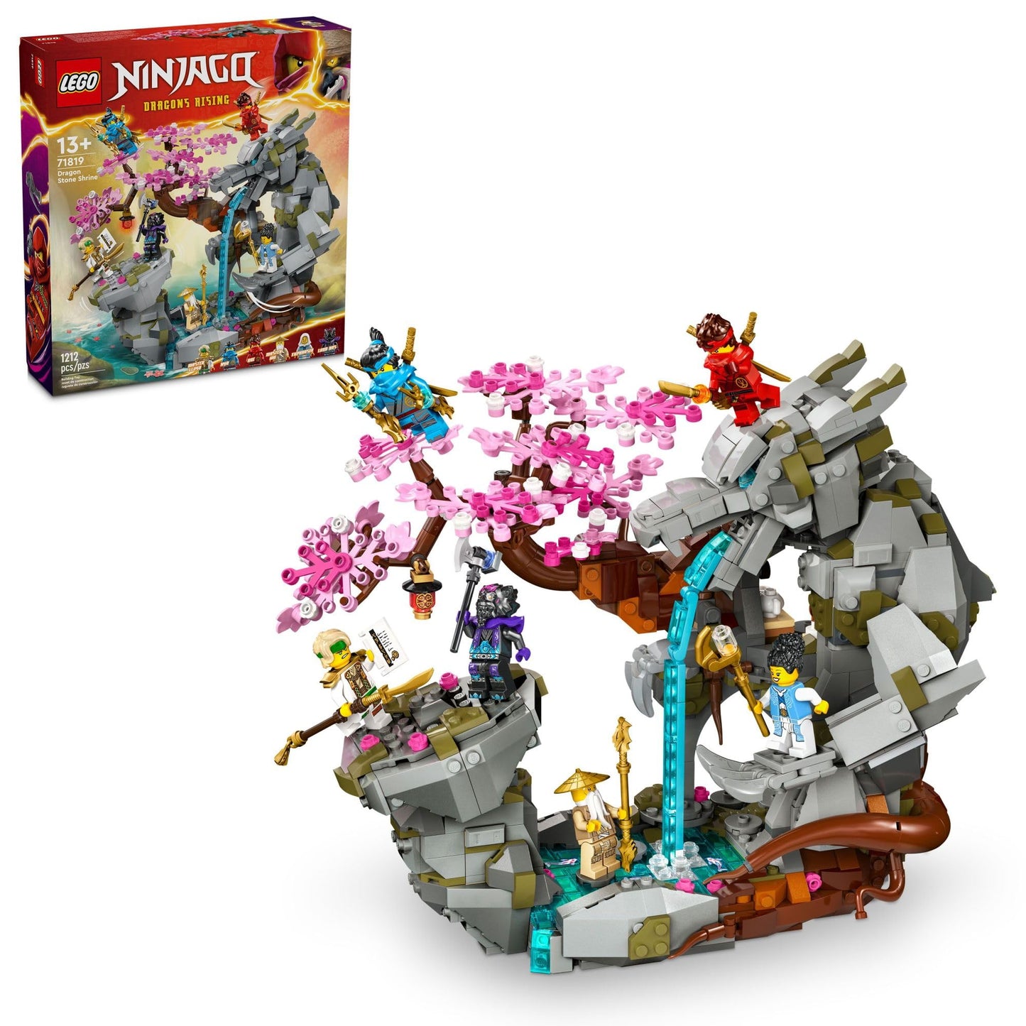LEGO NINJAGO Dragon Stone Shrine (71819) – 1,212-Piece Ninja Display Set
