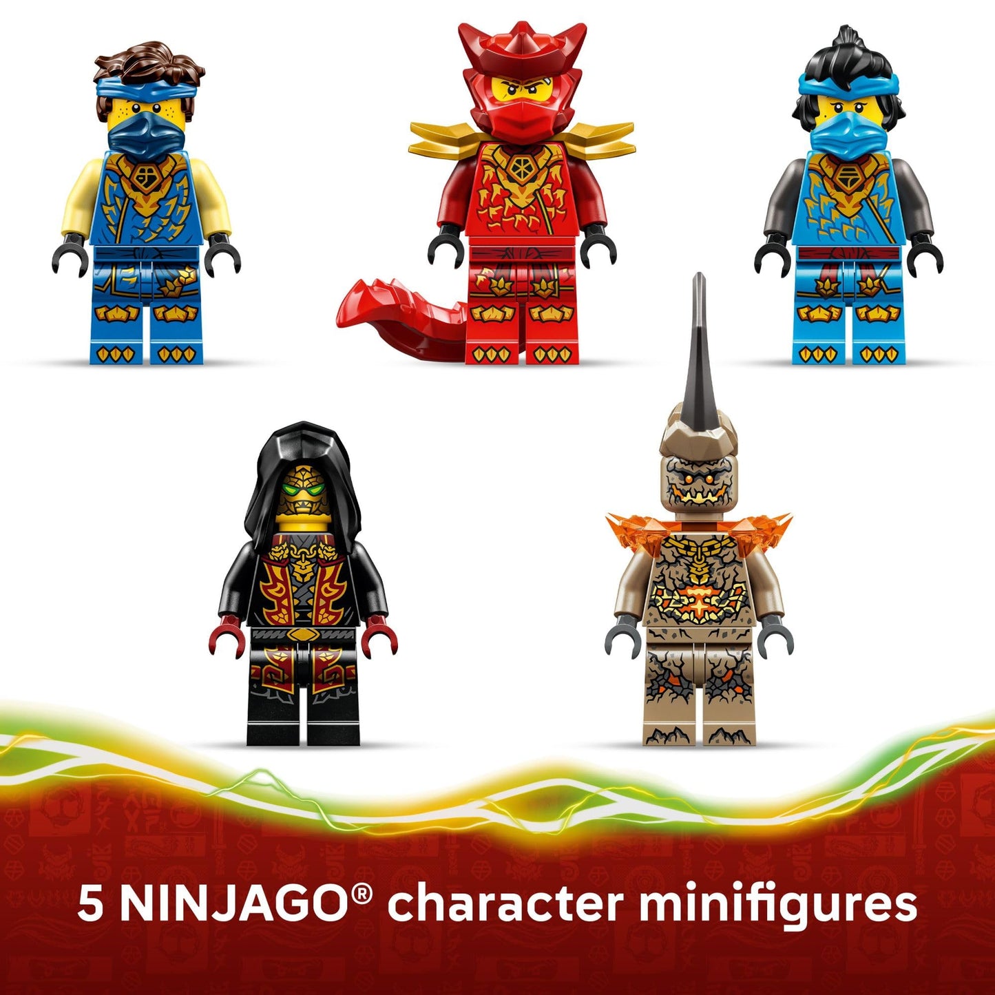LEGO NINJAGO Jay’s Transforming Car (71856) – 2 Play Modes, 5 Minifigures, 387 Pieces