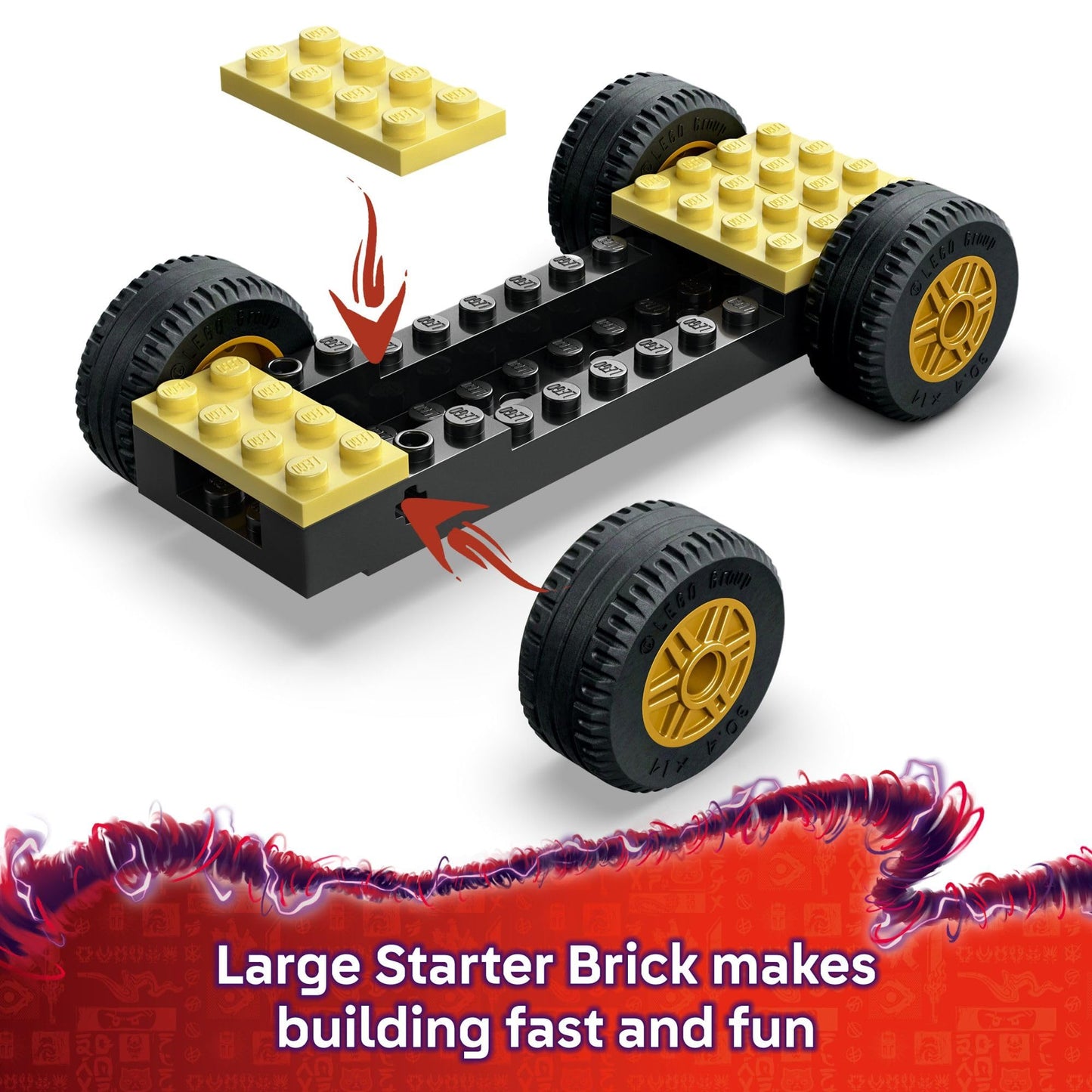 LEGO NINJAGO Rogue vs Drix Race Car Duel (71840) – Preschool Building Toy for 4+