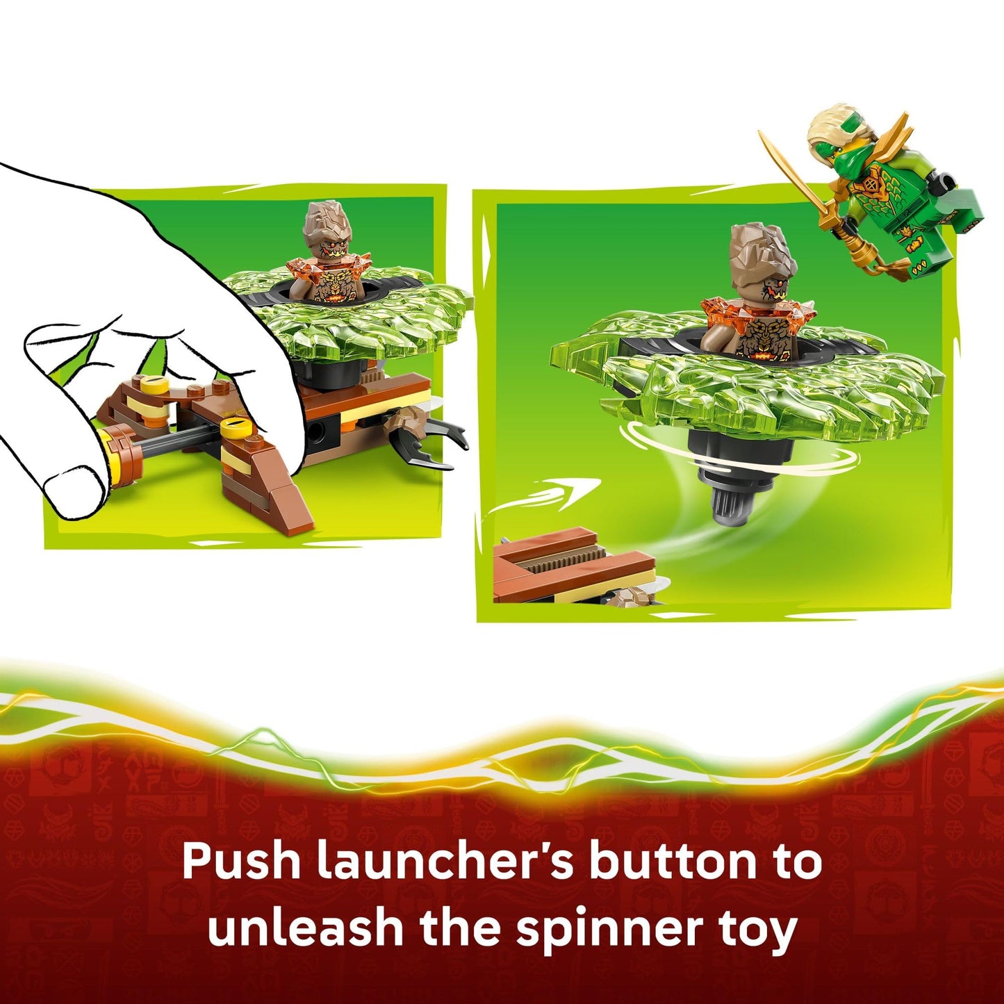 LEGO NINJAGO Lloyd vs Earth Monster Spinner (71850) – Ninja Battle Toy for Kids 6+