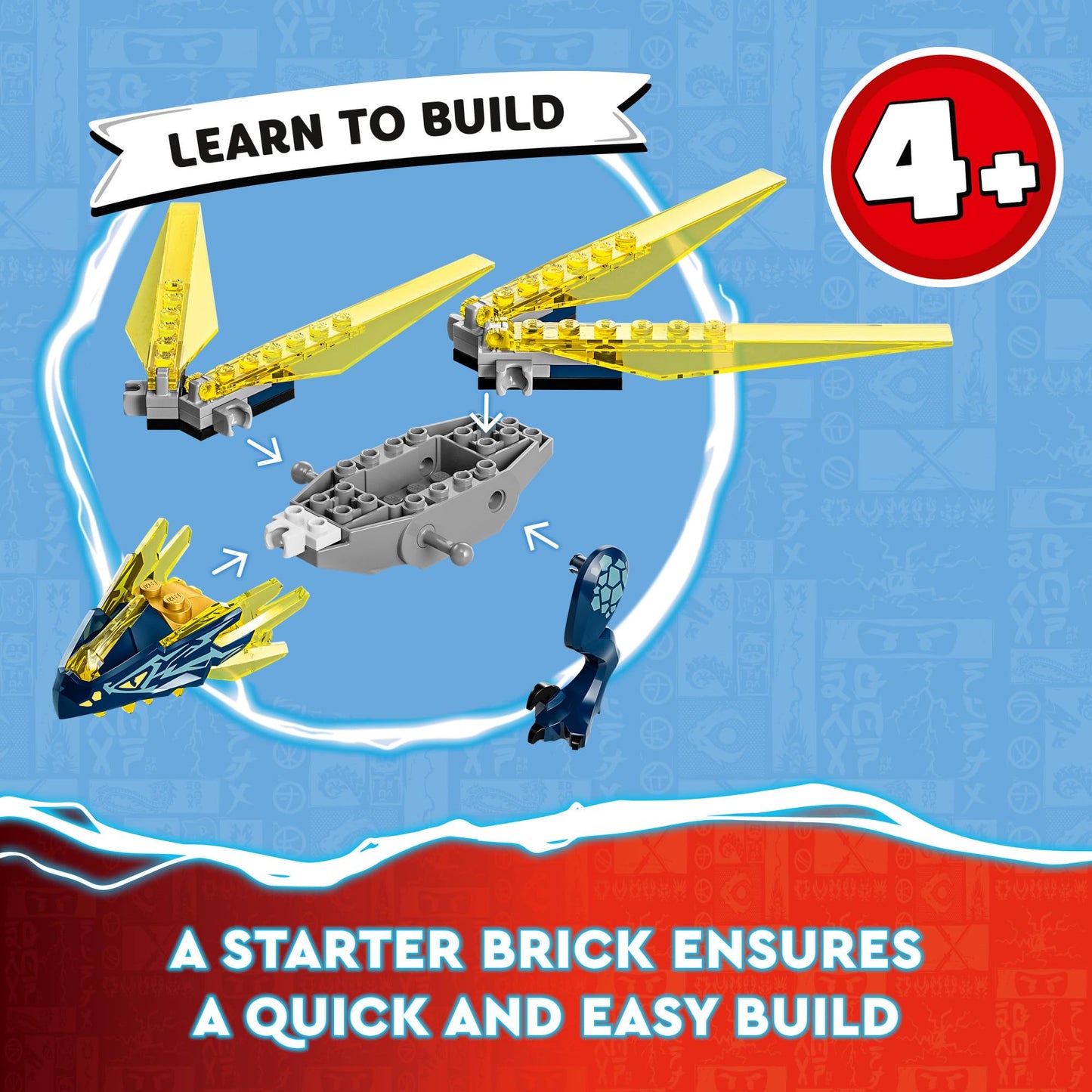 LEGO NINJAGO Nya and Arin Baby Dragon Battle 71798 – Ninja Building Toy (Ages 4+)