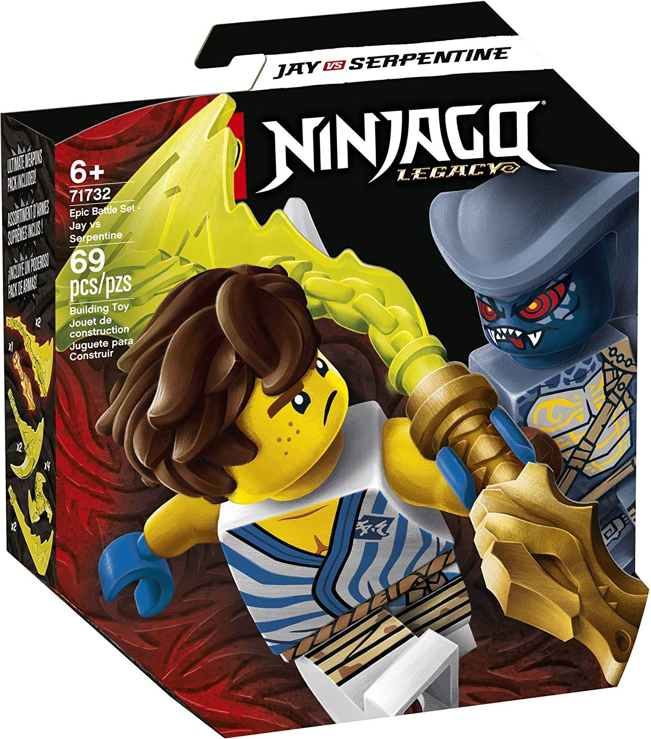 LEGO NINJAGO 71732 Jay vs Serpentine Epic Battle Set – 69 Pieces