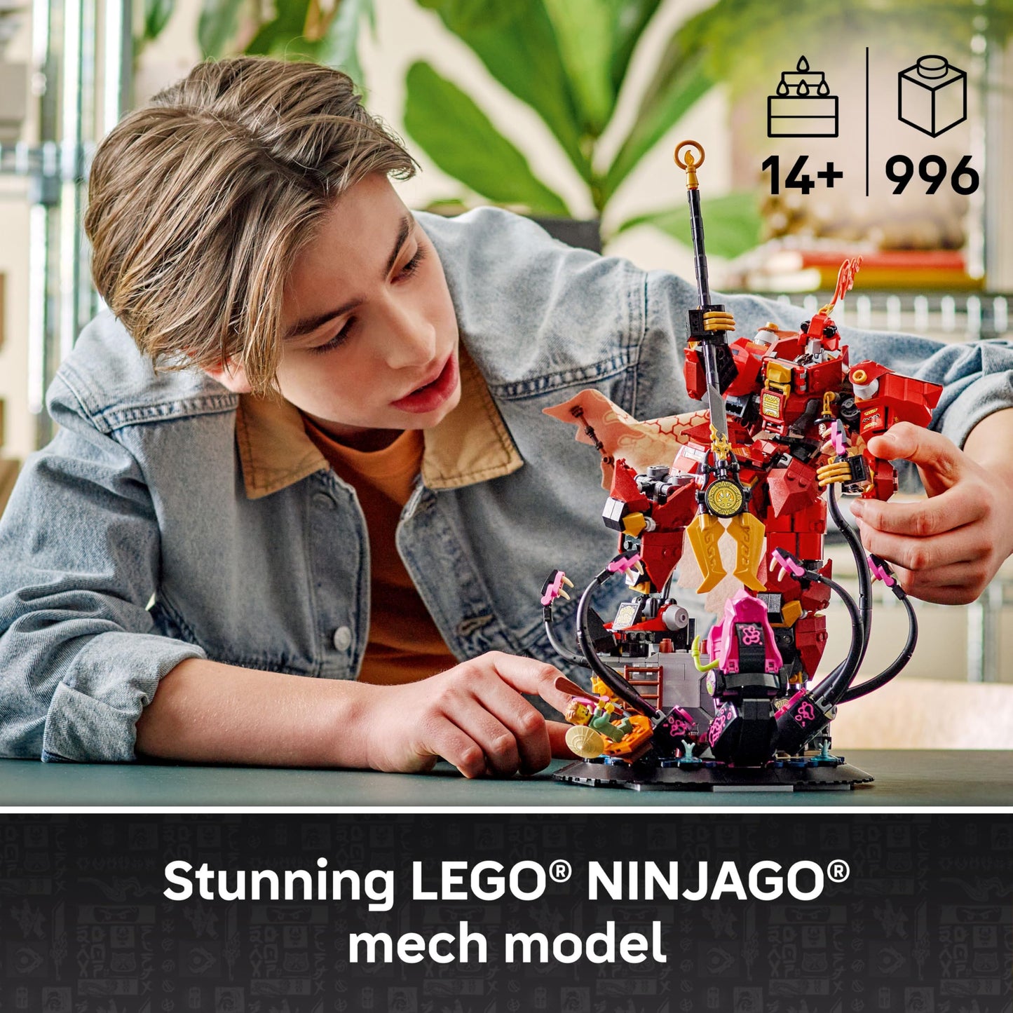 LEGO NINJAGO Fire Knight Mech (71846) – 996-Piece Set for Teens 14+ | Kai Minifigure