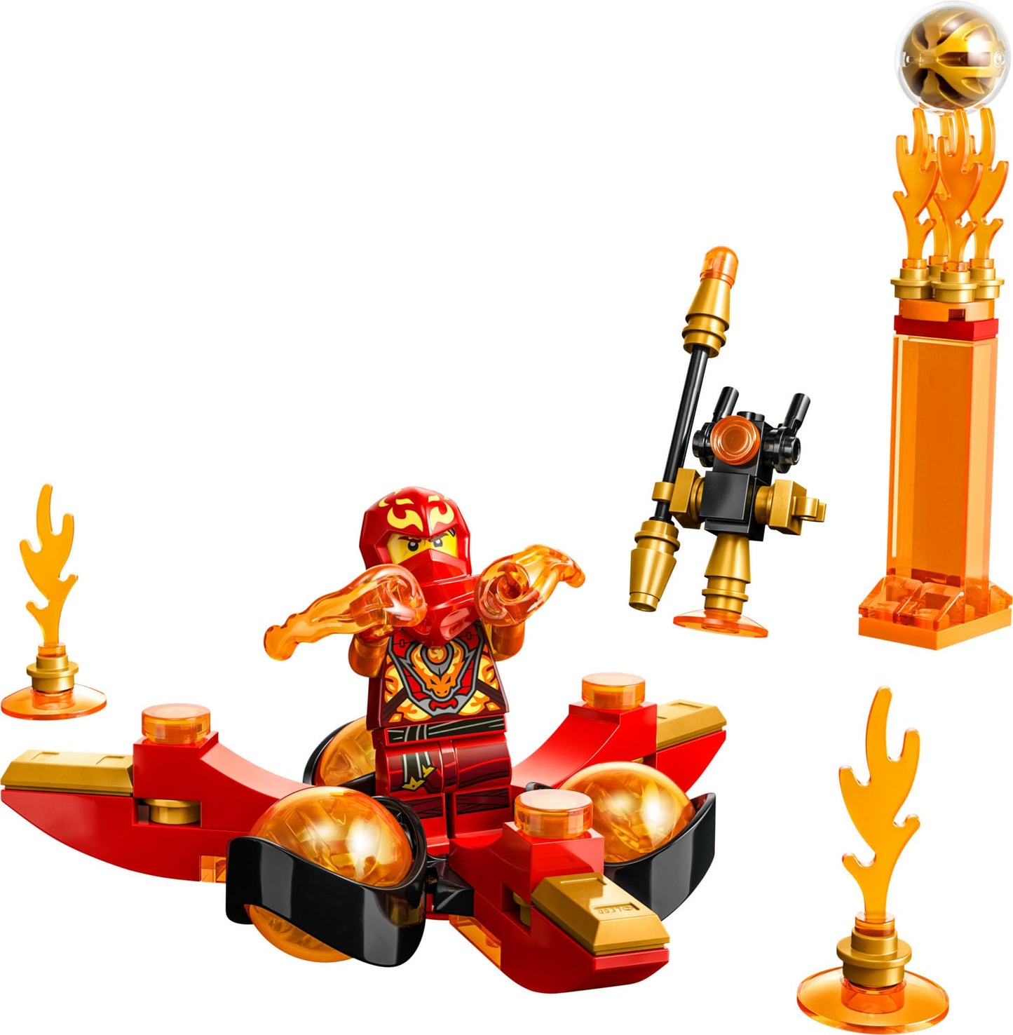 LEGO NINJAGO Kai’s Dragon Power Spinjitzu Flip 71777 | Red Ninja Toy Building Set for 6+ Fans