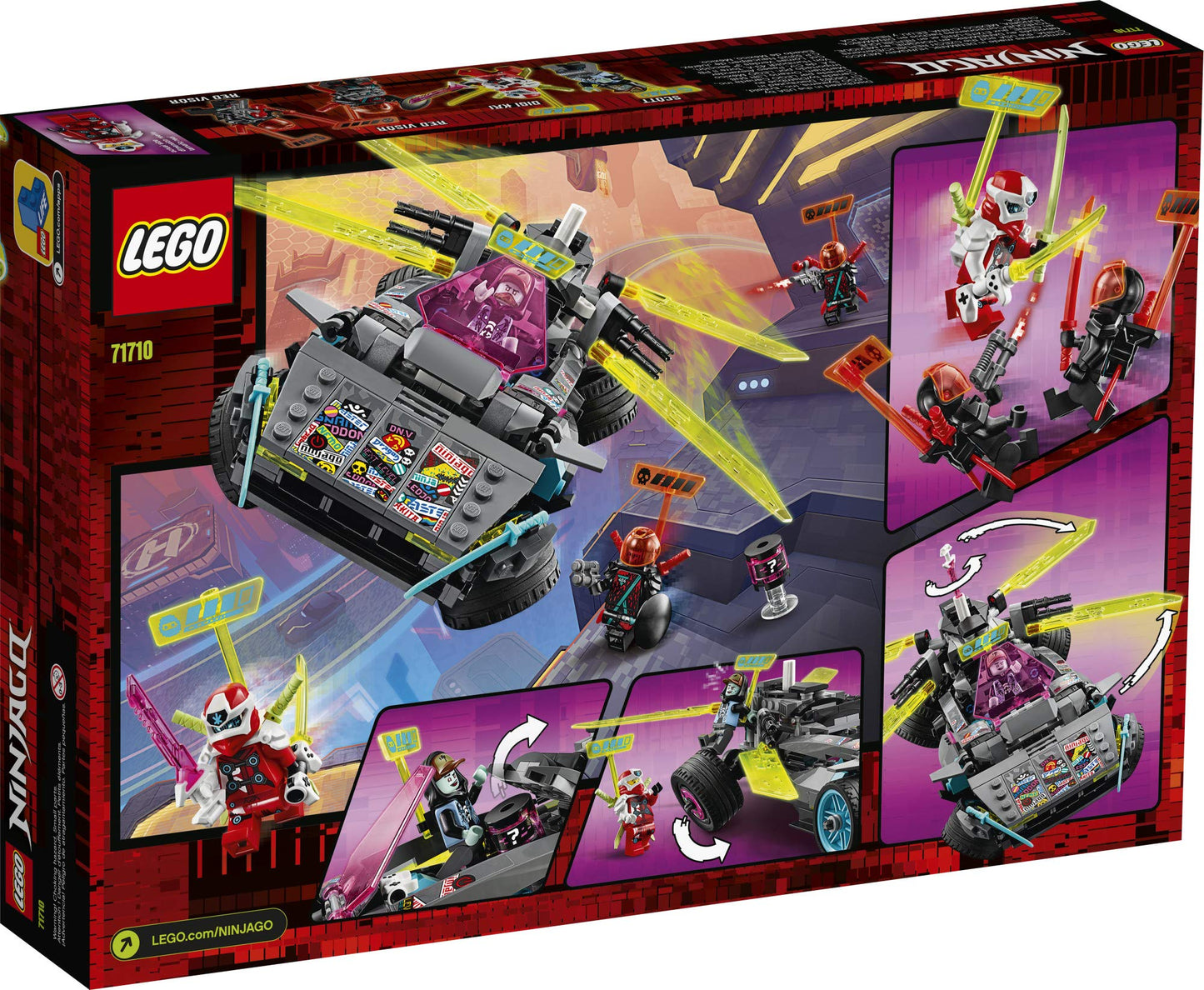 LEGO NINJAGO Ninja Tuner Car 71710 – 419-Piece Building Set for Kids