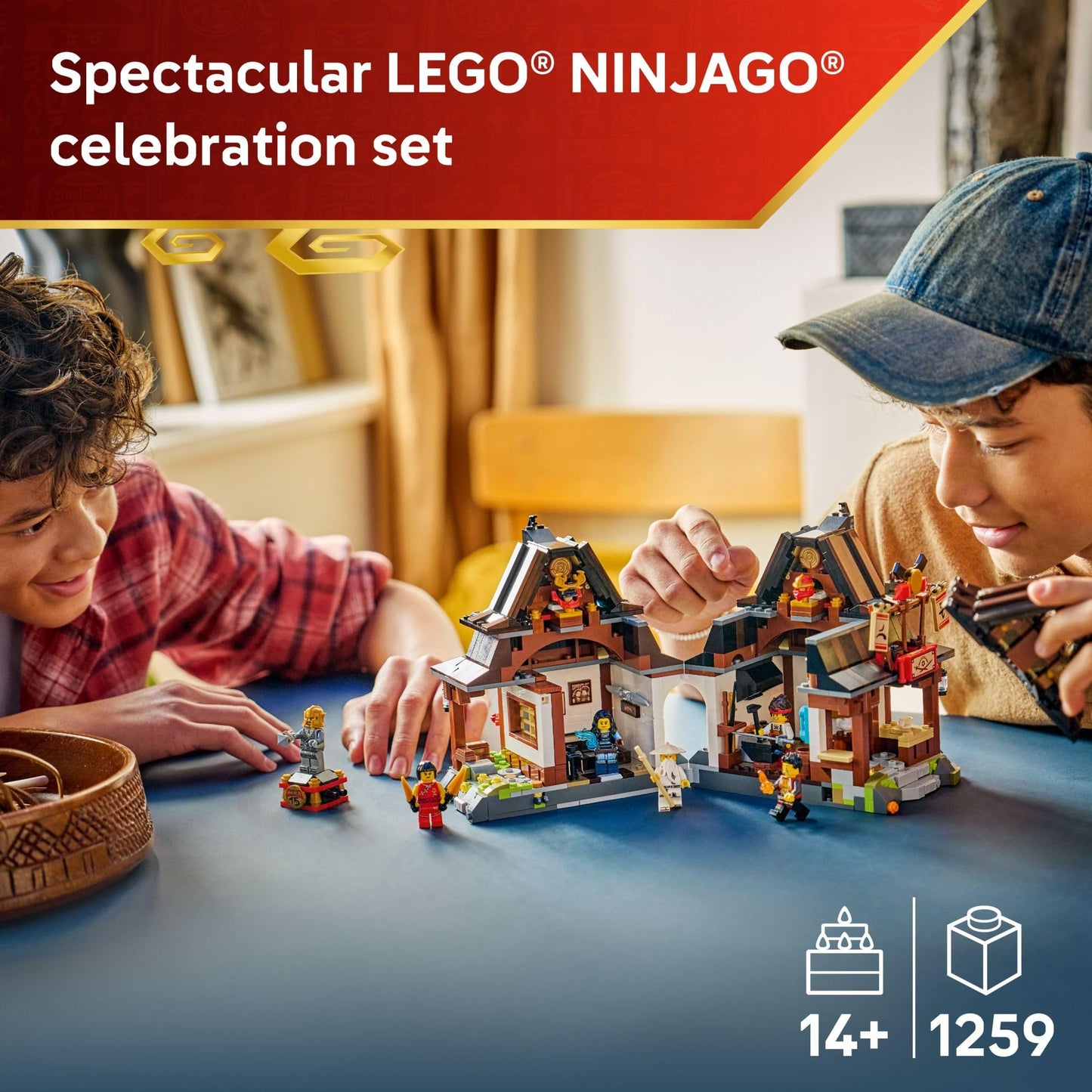 LEGO NINJAGO Four Weapons Blacksmith 15th Anniversary (71858) – Earth Master + 6 Minifigures