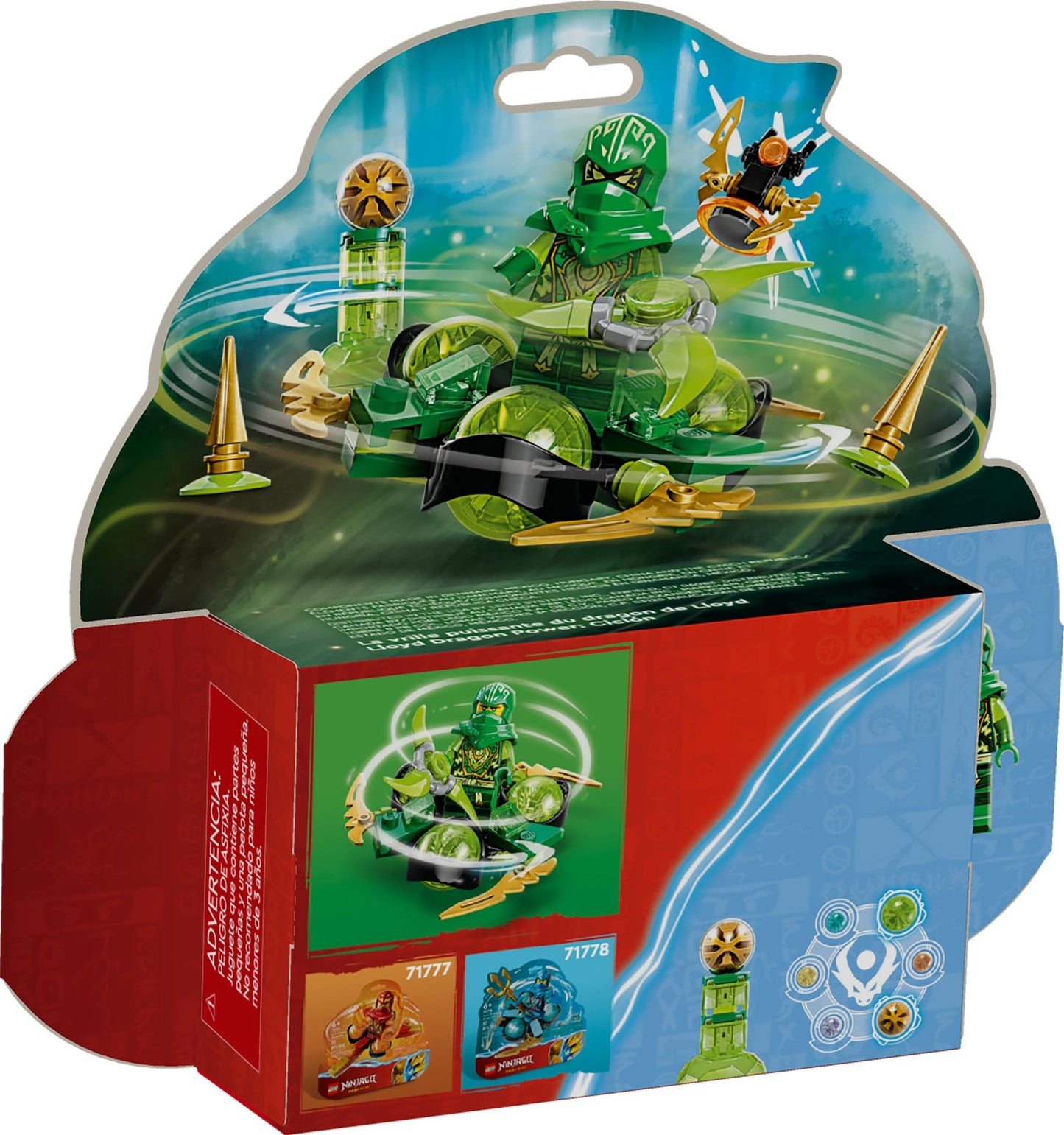 LEGO NINJAGO Lloyd's Dragon Power Spinjitzu Spin 71779 – Green Spinning Building Toy