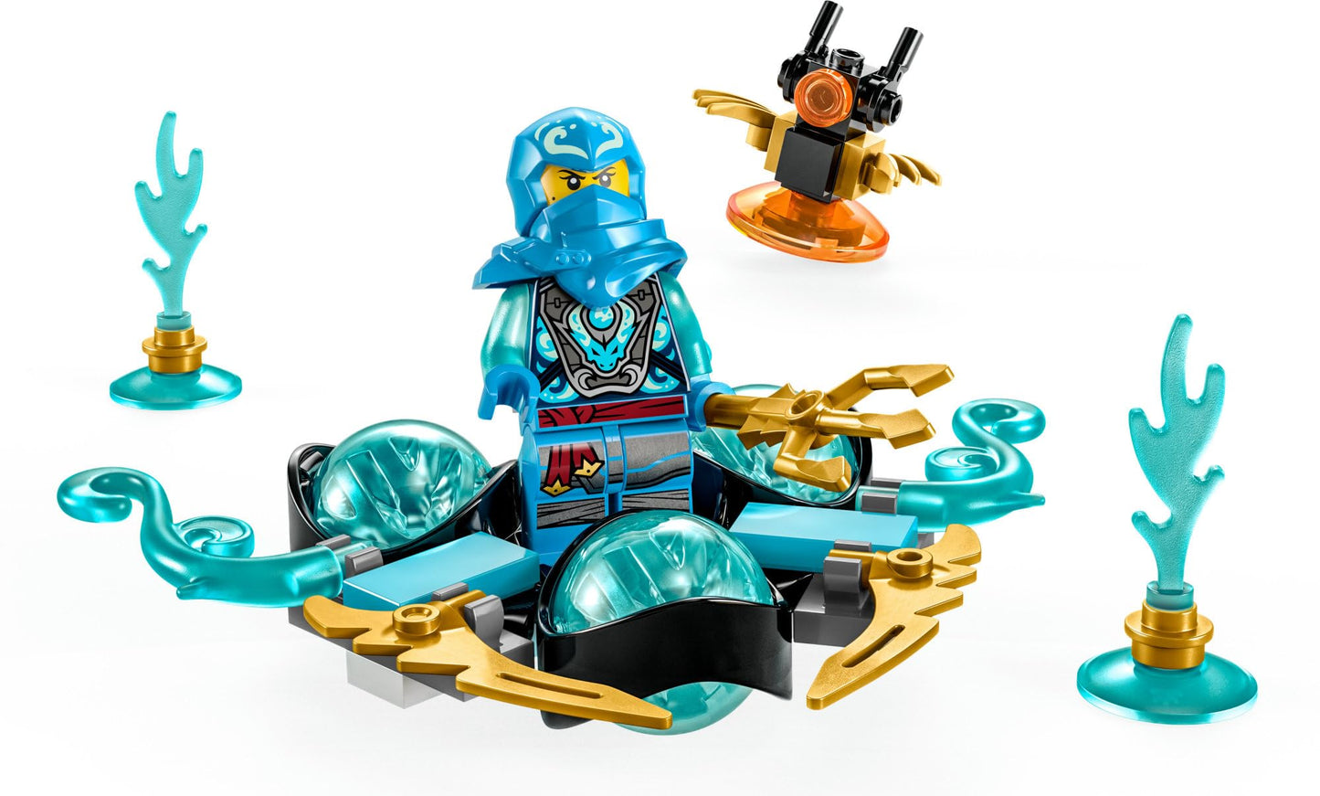 LEGO NINJAGO Nya's Dragon Power Spinjitzu Drift 71778 – Blue Ninja Toy for 6+