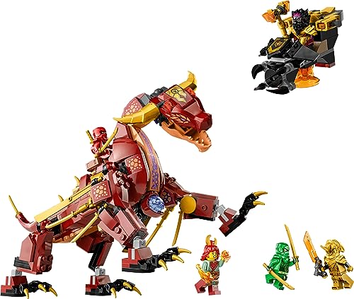 LEGO NINJAGO Heatwave Transforming Lava Dragon 71793 – 479-Piece Ninja Dragon Playset