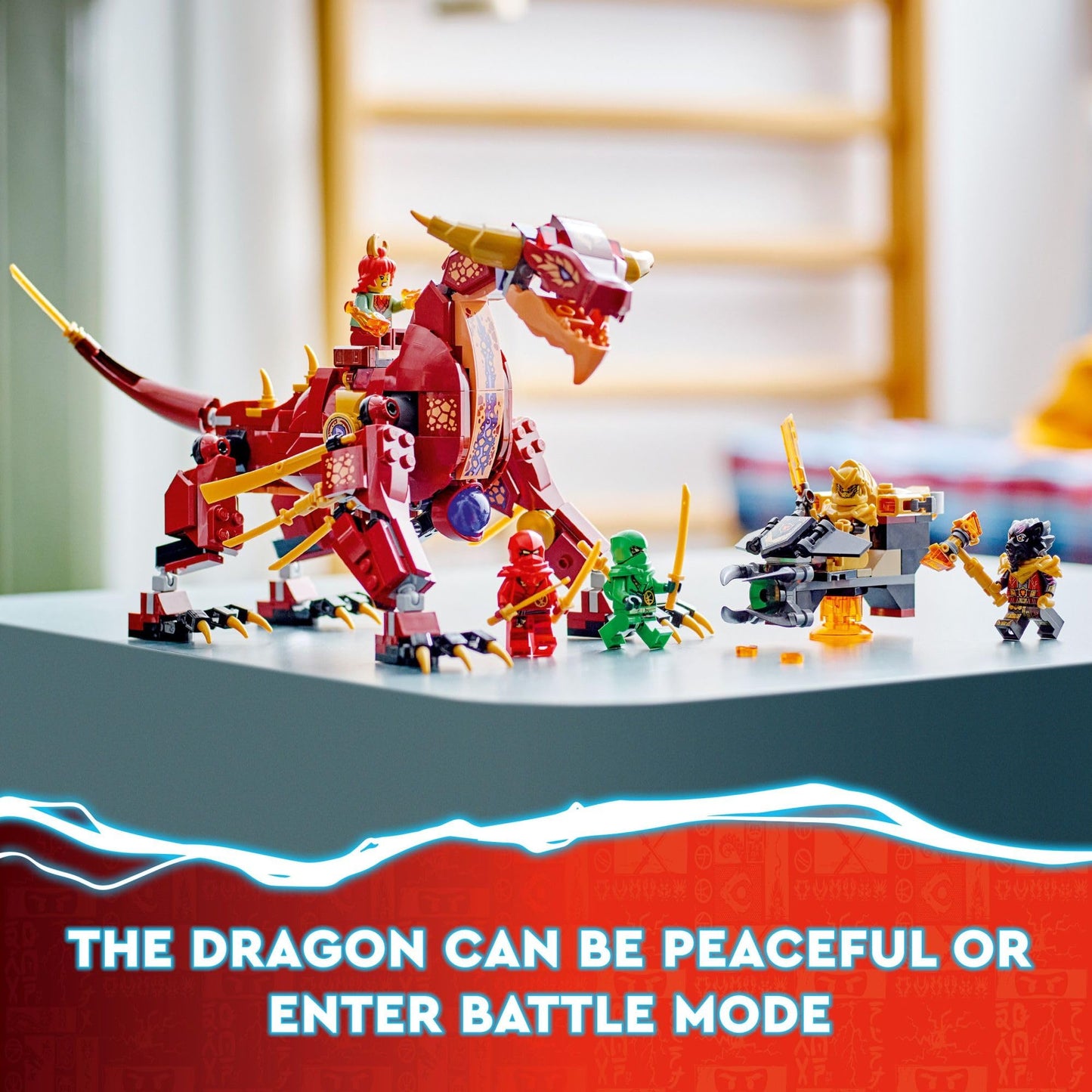 LEGO NINJAGO Heatwave Transforming Lava Dragon 71793 – 479-Piece Ninja Dragon Playset