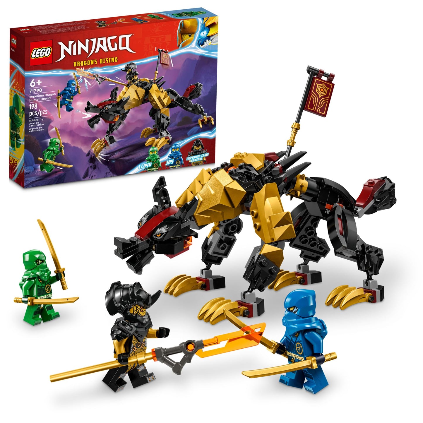 LEGO NINJAGO Imperium Dragon Hunter Hound 71790 – 198-Piece Ninja Battle Set