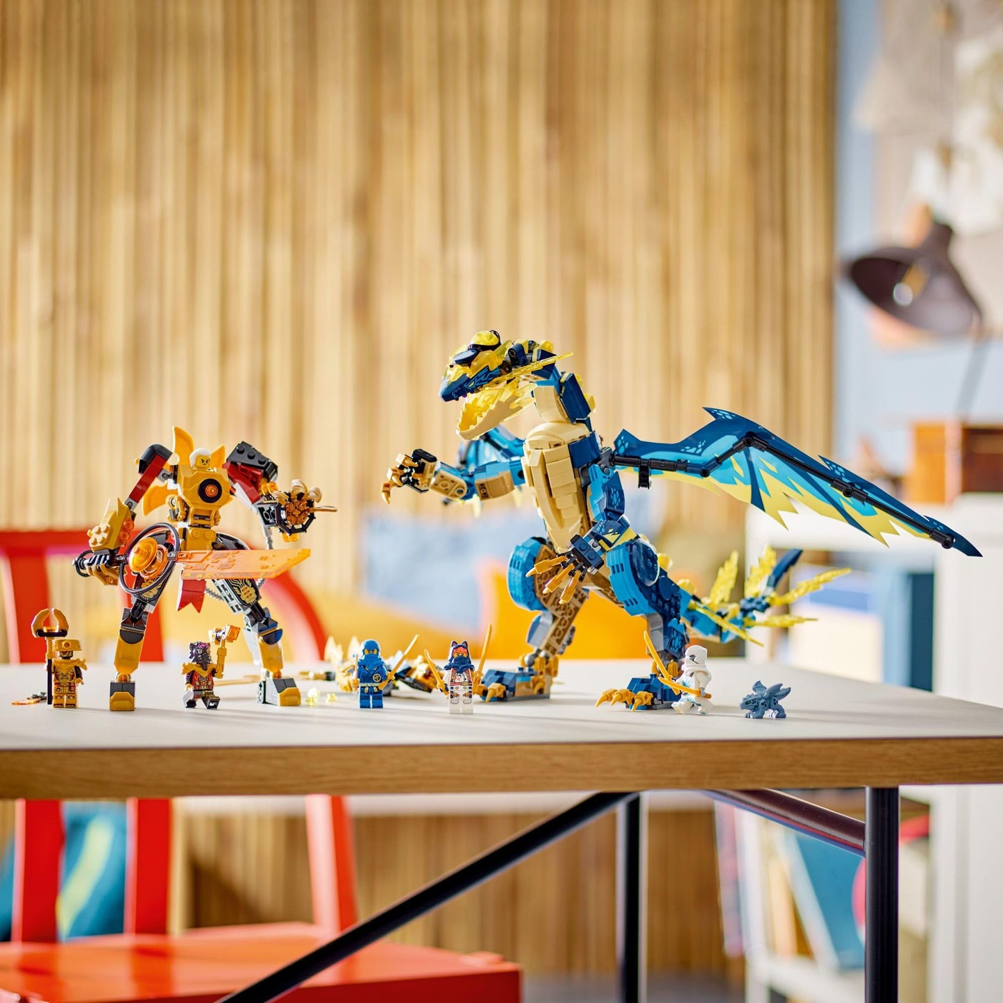 LEGO NINJAGO Elemental Dragon vs The Empress Mech 71796 – 1,038-Piece Building Set with 6 Minifigures