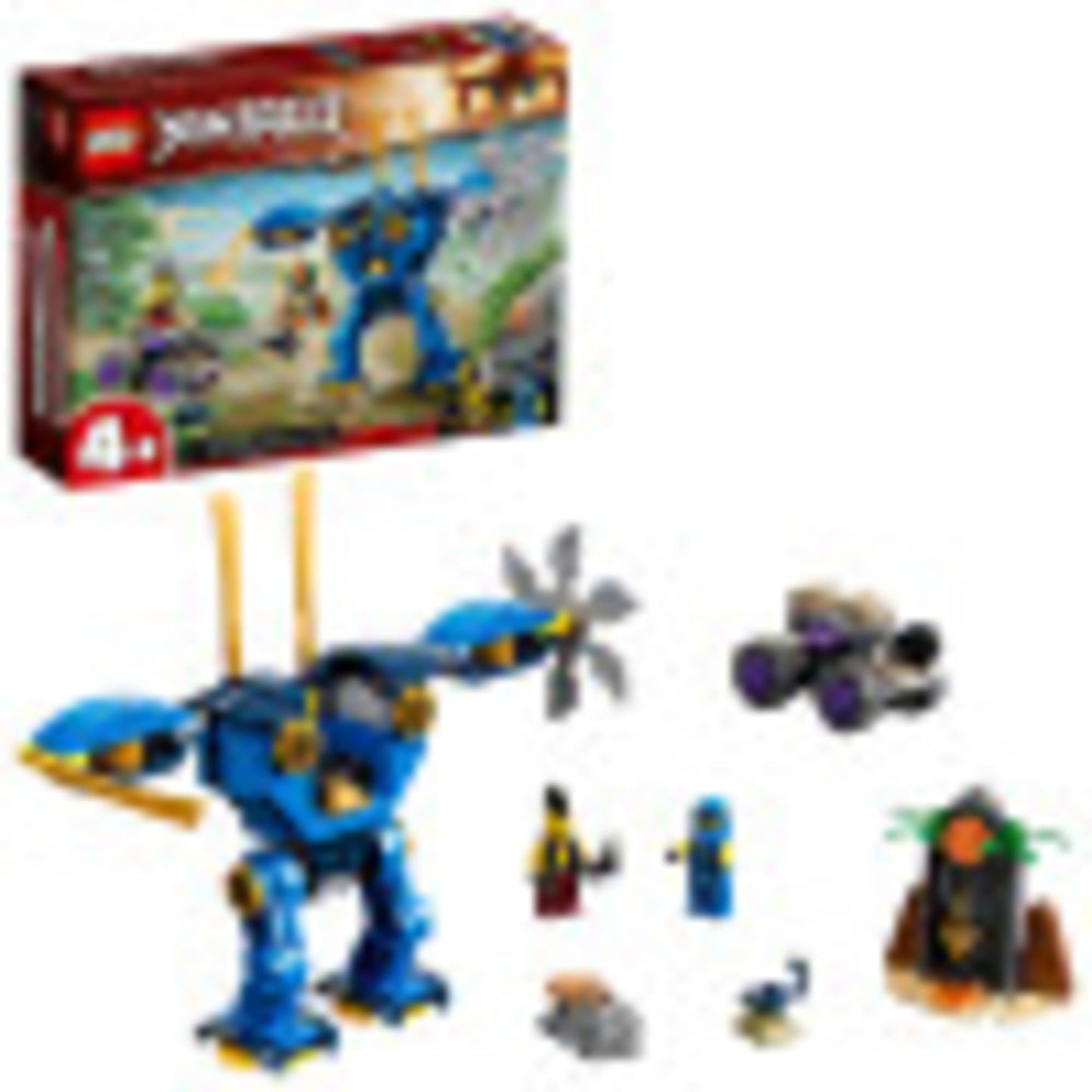 LEGO NINJAGO Jay’s Electro Mech 71740 – 106-Piece Ninja Building Kit for Kids 4+