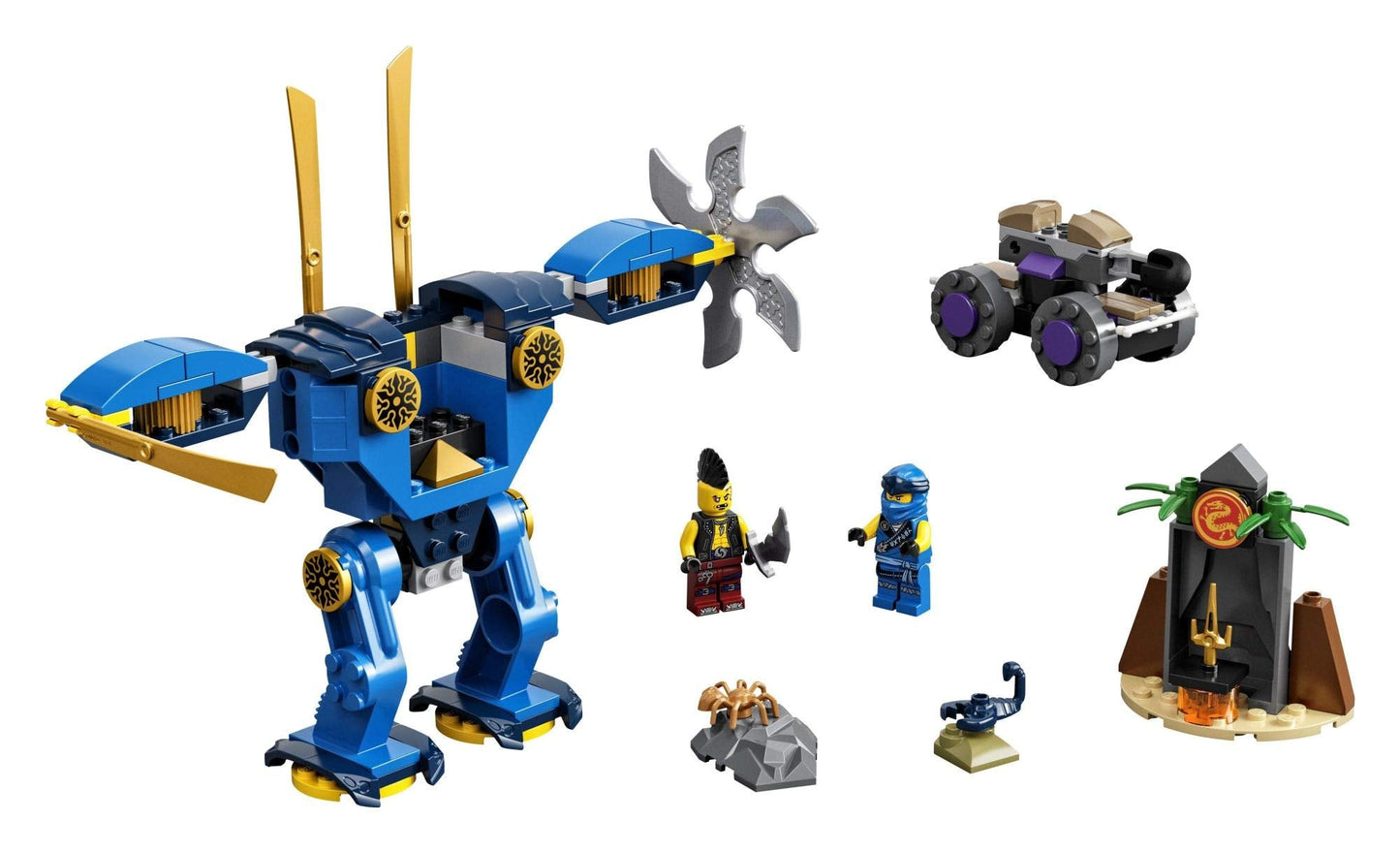 LEGO NINJAGO Jay’s Electro Mech 71740 – 106-Piece Ninja Building Kit for Kids 4+