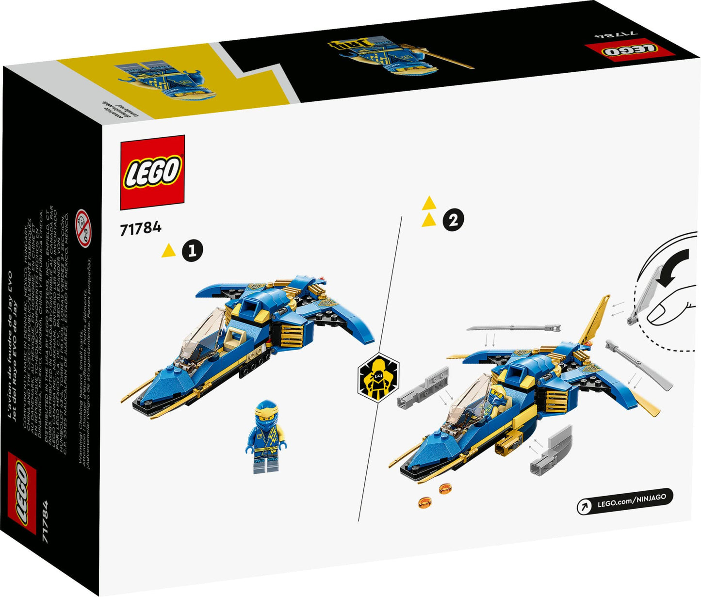 LEGO NINJAGO Jay’s Lightning Jet EVO 71784 – Upgradable Ninja Plane
