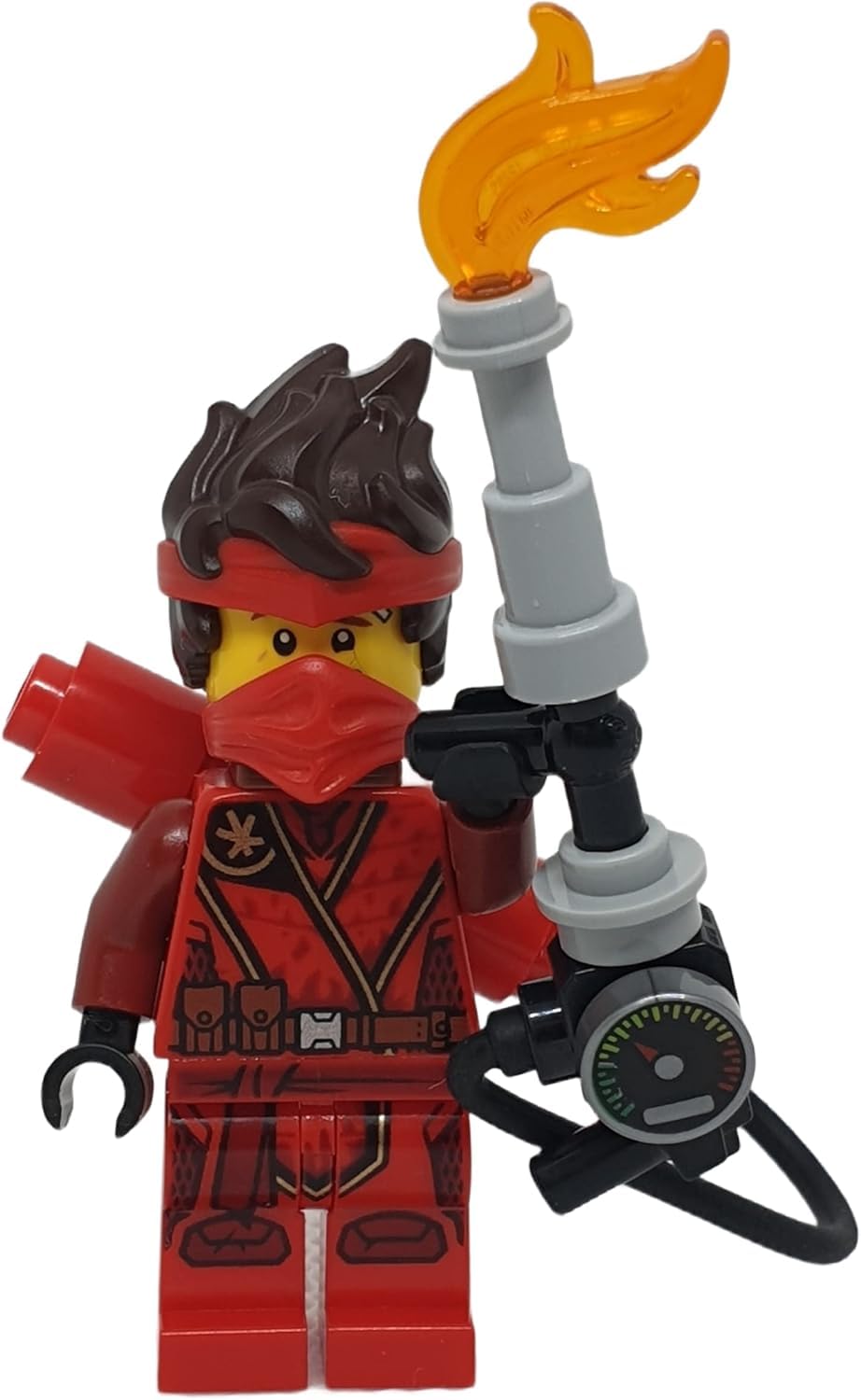 LEGO Ninjago Kai Minifigure with Flamethrower Torch & Tile