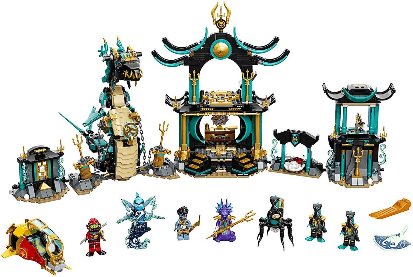 LEGO NINJAGO Temple of the Endless Sea 71755 Building Kit – Underwater Ninja Adventure (1,060 Pieces)