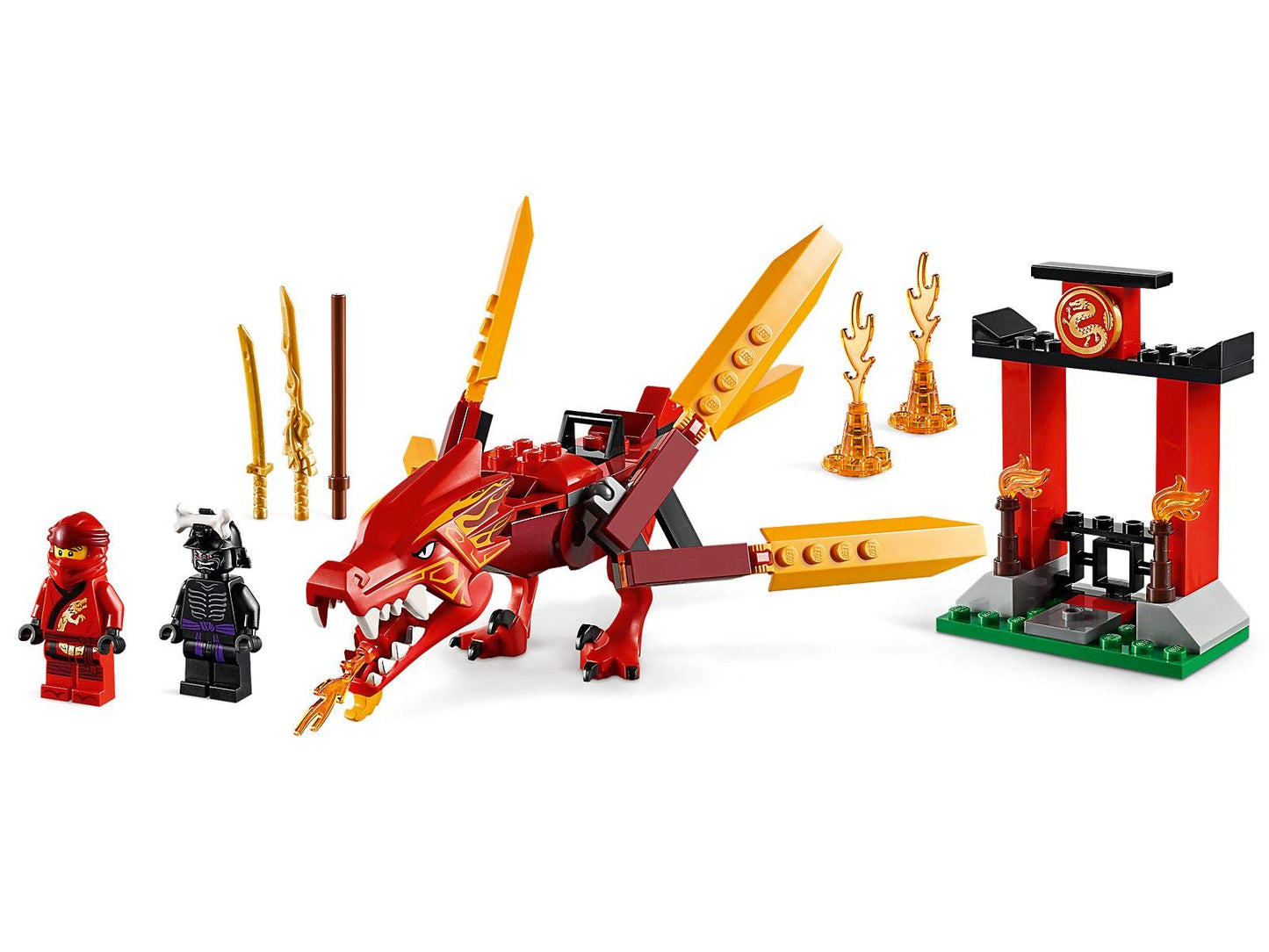 LEGO NINJAGO Legacy Kai’s Fire Dragon 71701 – 81-Piece Dragon Figure Building Kit