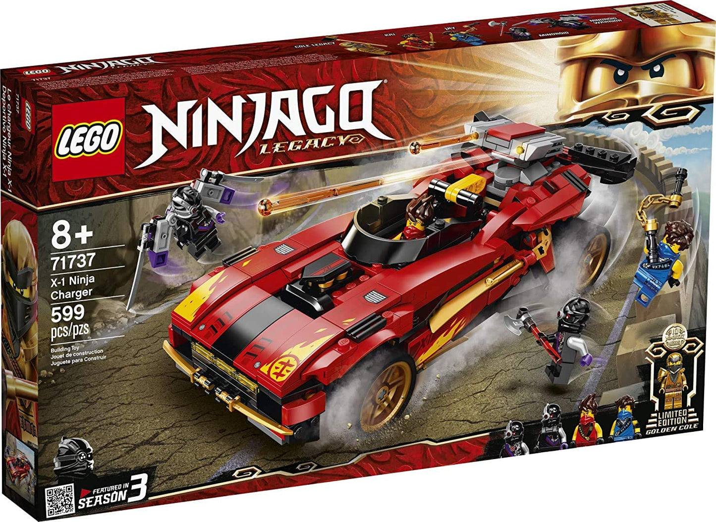 LEGO NINJAGO Legacy X-1 Ninja Charger 71737 – 599 Pieces | New 2021