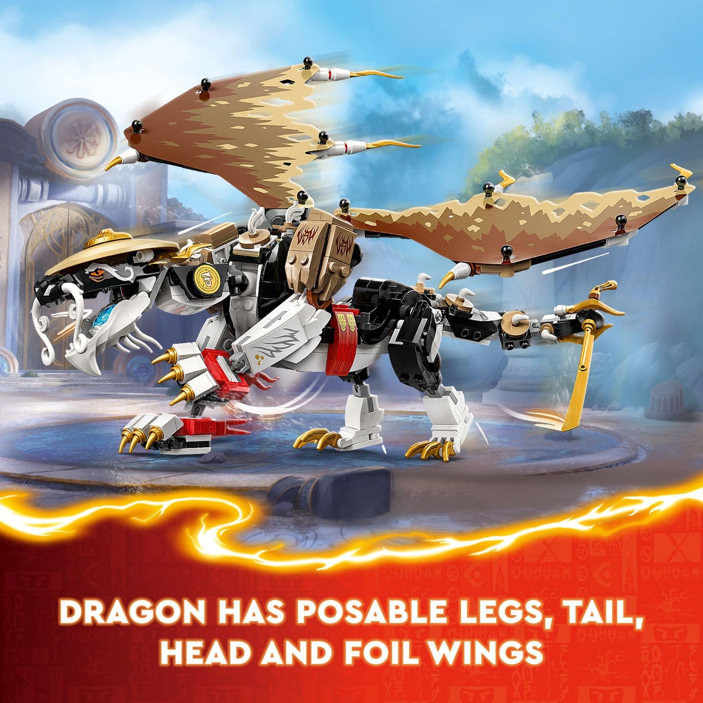 LEGO NINJAGO Egalt The Master Dragon (71809) – 532-Piece Battle Set with 5 Ninja Minifigures