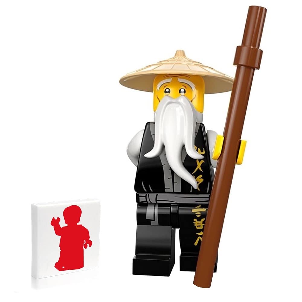 LEGO NINJAGO Master Sensei Wu (Legacy) Minifigure – Brown Staff, Black Robe, 70670