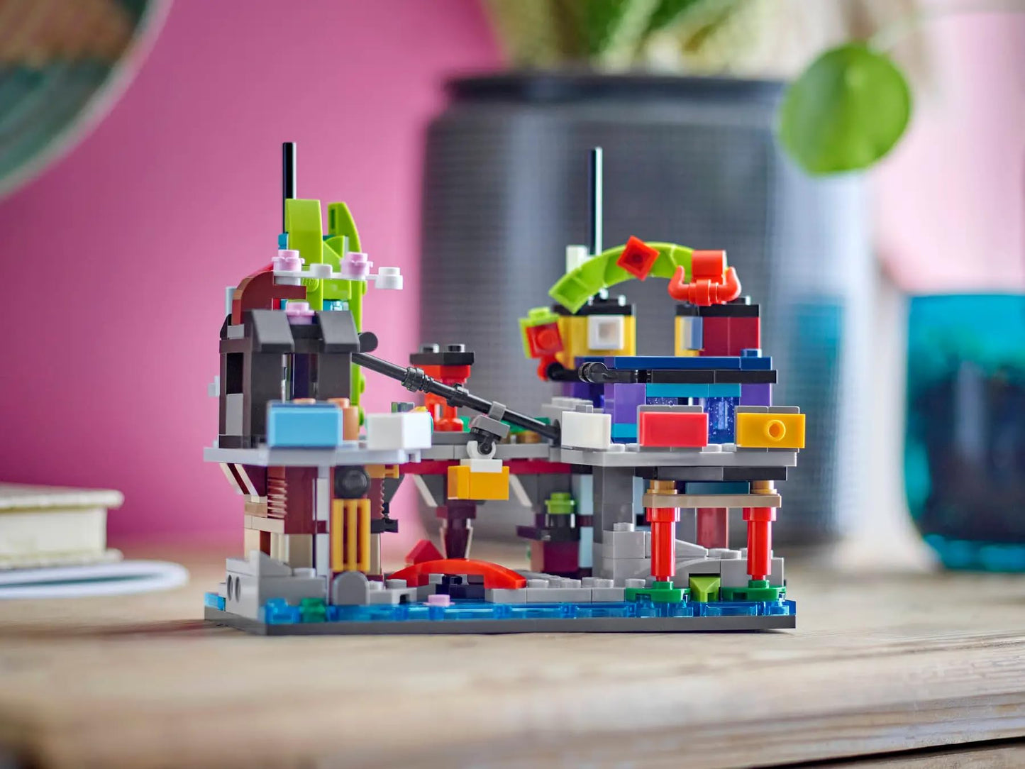 LEGO NINJAGO Micro City Markets Building Set 40706 | Collectible 365-Piece Market Model for Ages 10+