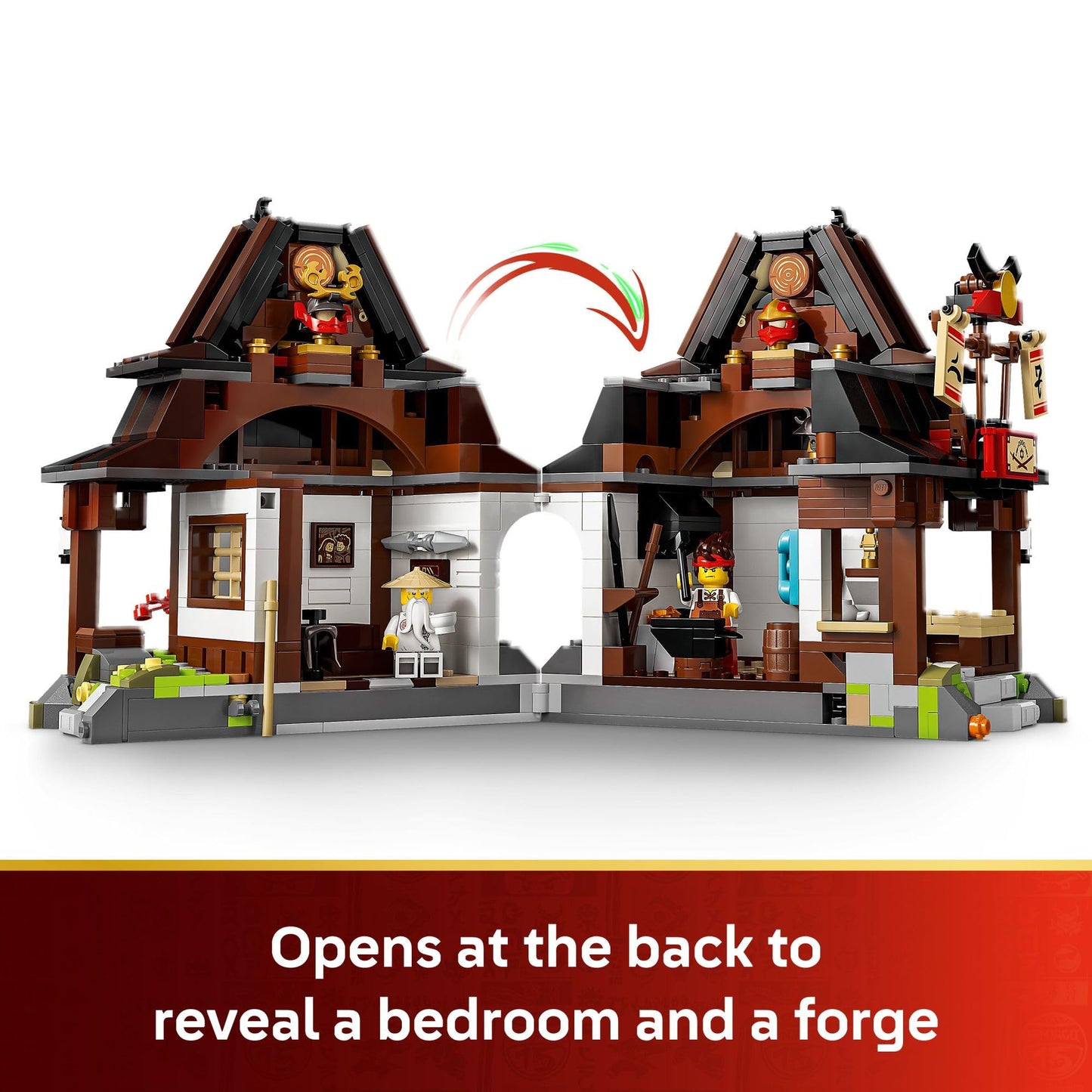 LEGO NINJAGO Four Weapons Blacksmith 15th Anniversary (71858) – Earth Master + 6 Minifigures