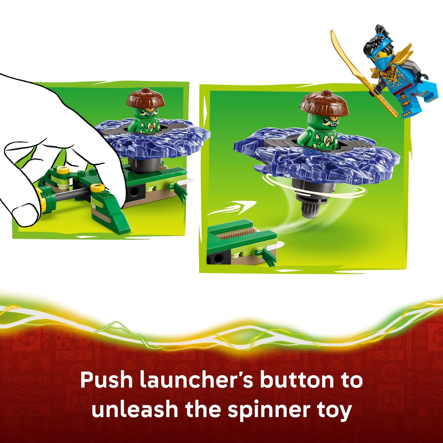 LEGO NINJAGO Nya vs Mutation Monster Spinner 71849 – 49-Piece Ninja Toy for Kids 6+