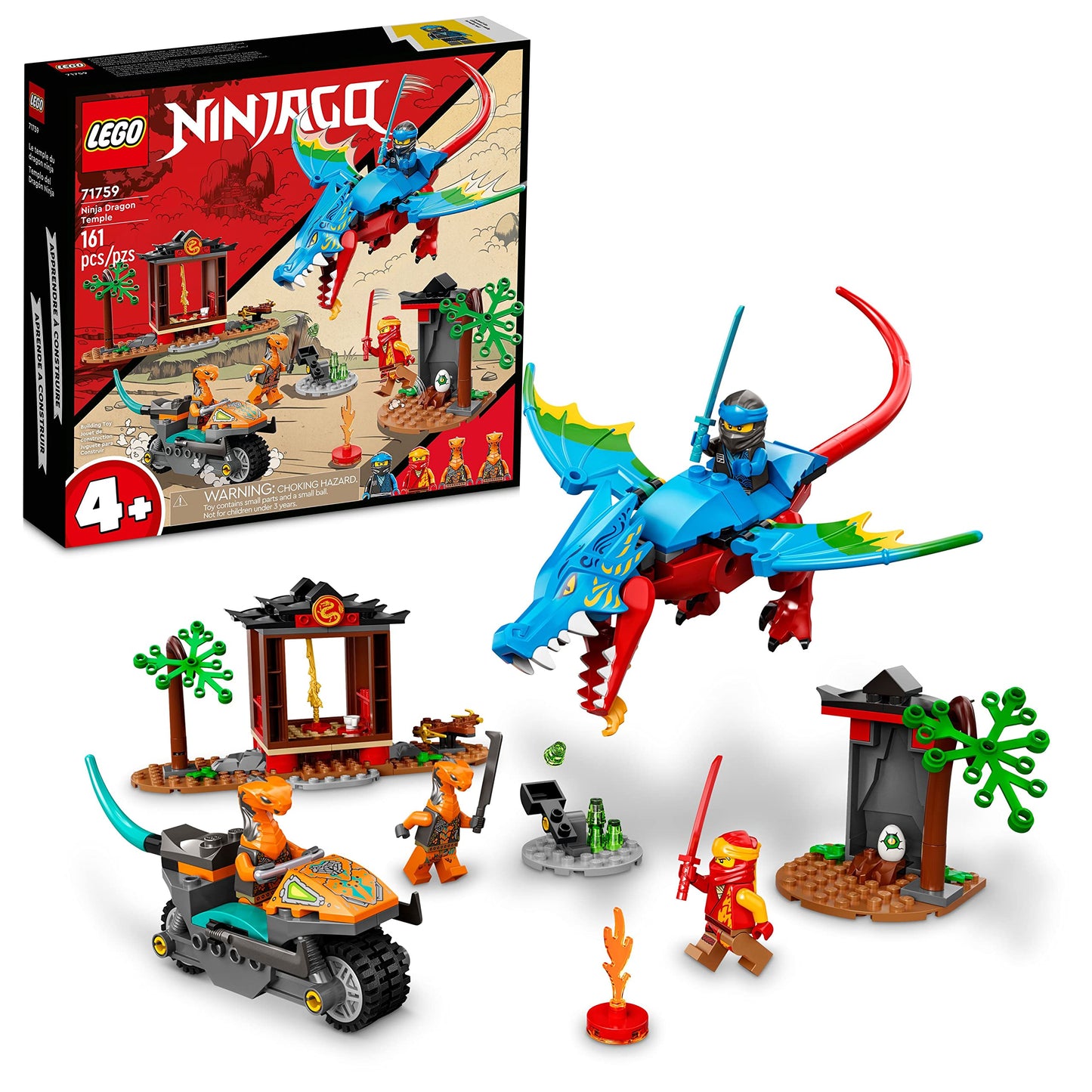 LEGO NINJAGO Ninja Dragon Temple 71759 – Kai, Nya & Snake Warrior Minifigs