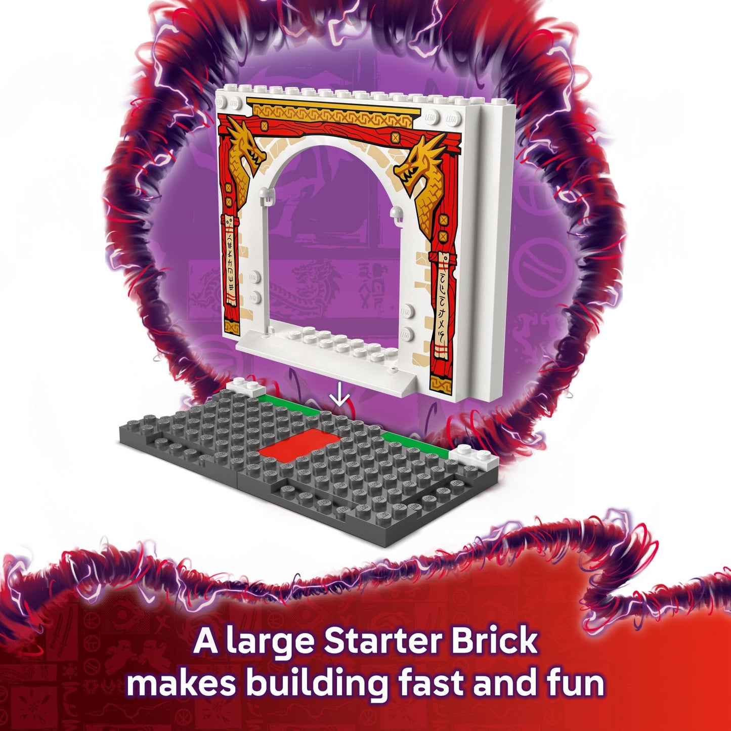 LEGO NINJAGO Ninja Spinjitzu Temple Building Toy Playset 71831 | 4 Minifigures & Baby Riyu Dragon