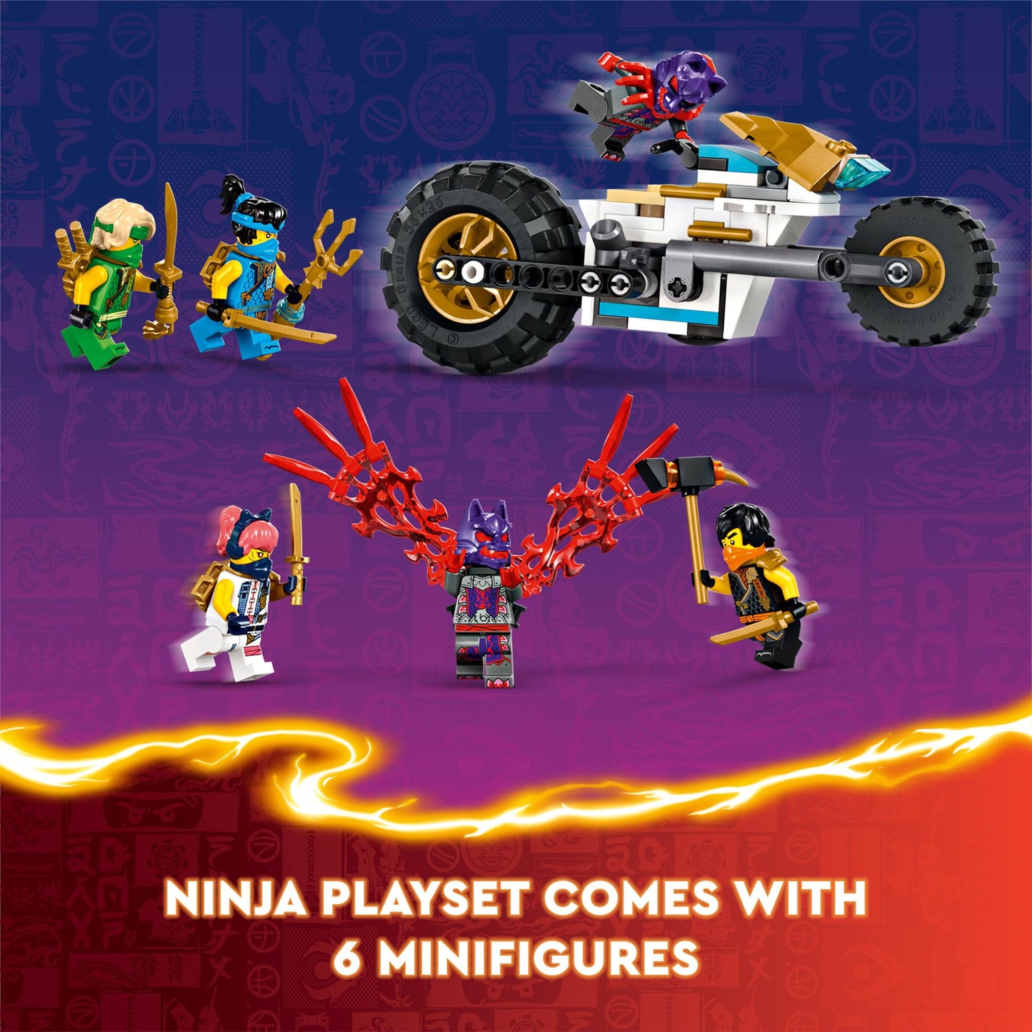 LEGO NINJAGO Ninja Team Combo Vehicle 4-in-1 Playset (71820) – 6 Minifigures