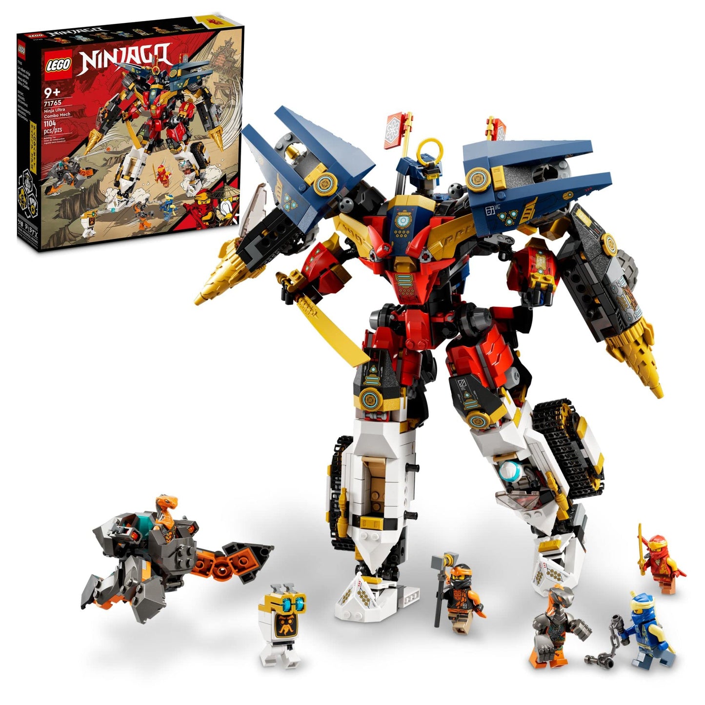 LEGO NINJAGO Ninja Ultra Combo Mech 4-in-1 Set 71765 – 7 Minifigures