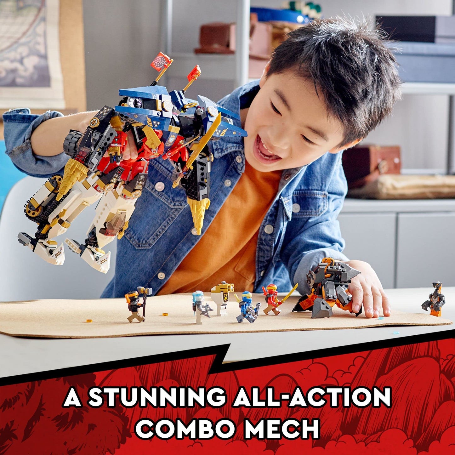 LEGO NINJAGO Ninja Ultra Combo Mech 4-in-1 Set 71765 – 7 Minifigures