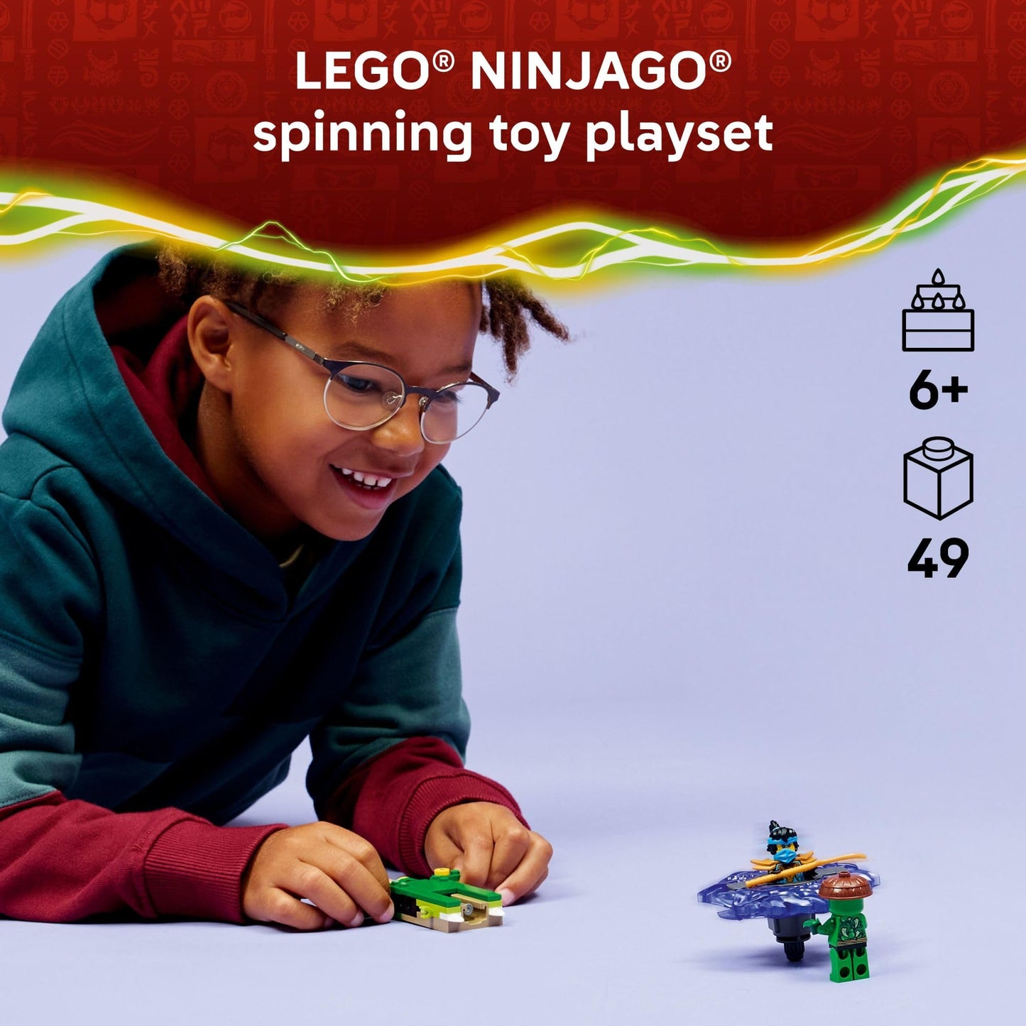 LEGO NINJAGO Nya vs Mutation Monster Spinner 71849 – 49-Piece Ninja Toy for Kids 6+