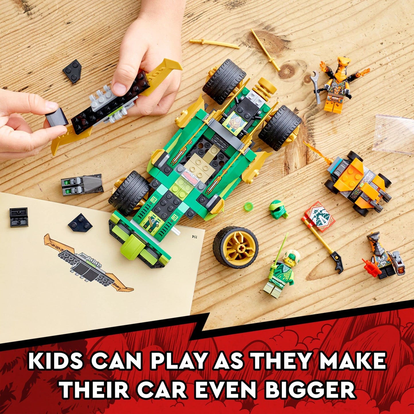 LEGO NINJAGO Lloyd's Race Car EVO (71763) – 3-in-1 Battle Car for Kids 6+