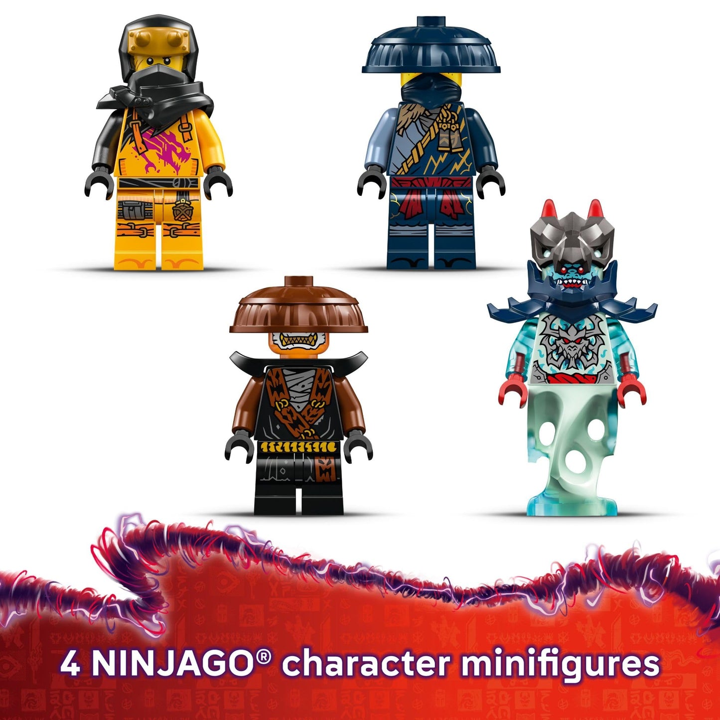 LEGO NINJAGO Rogue’s Mech Dragon Rider (71843) – Two-in-One Mech and Robotic Dragon Play Set | 4 Minifigures | Ages 8+