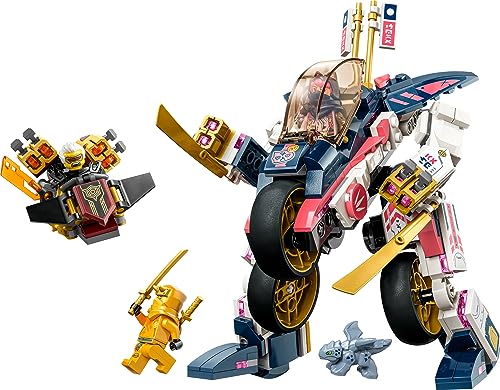 LEGO NINJAGO Sora’s Transforming Mech Bike Racer (71792) – 384-Piece Building Toy for Kids Aged 8+