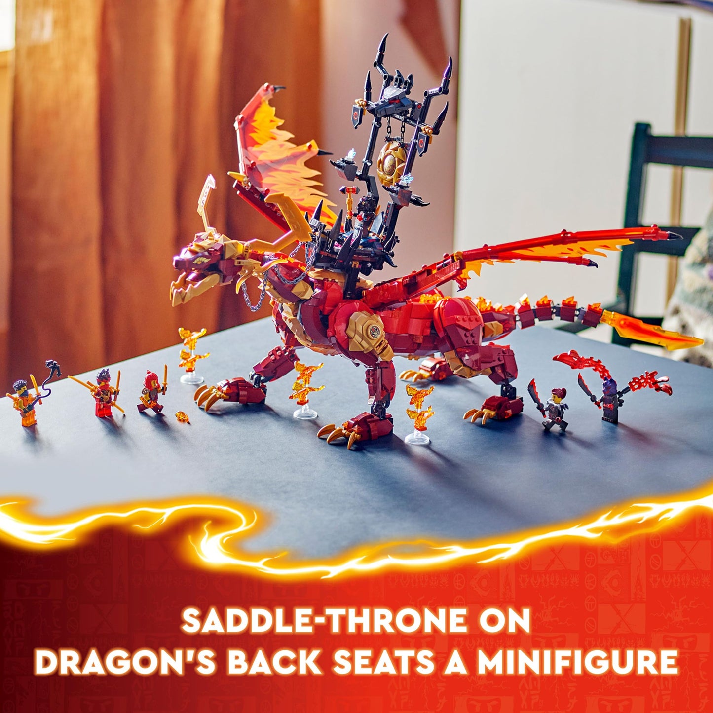 LEGO NINJAGO Source Dragon of Motion 71822 – Big Dragon Playset with 6 Minifigures